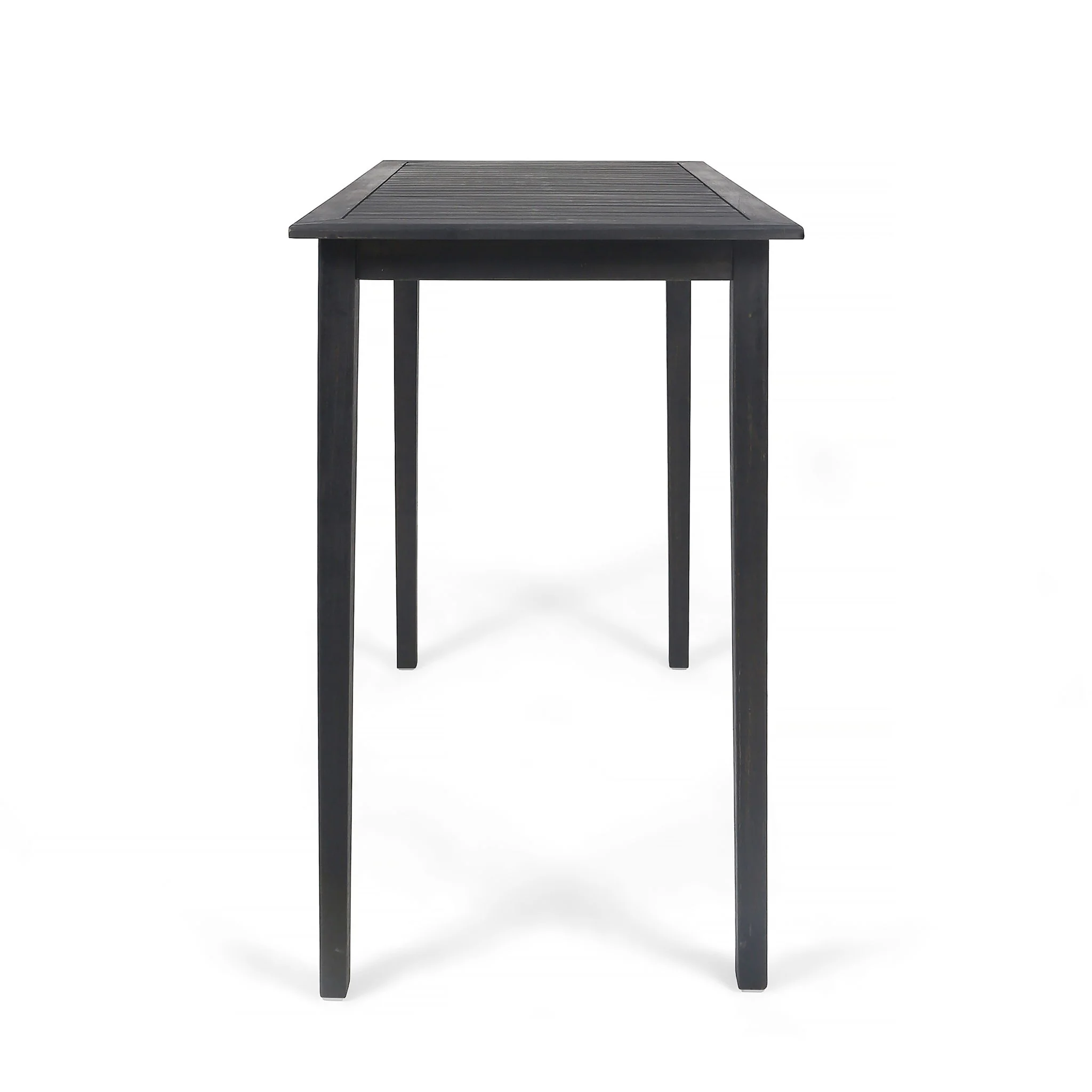 Outdoor Minimalist Acacia Wood Rectangle Bar Table - Image 8