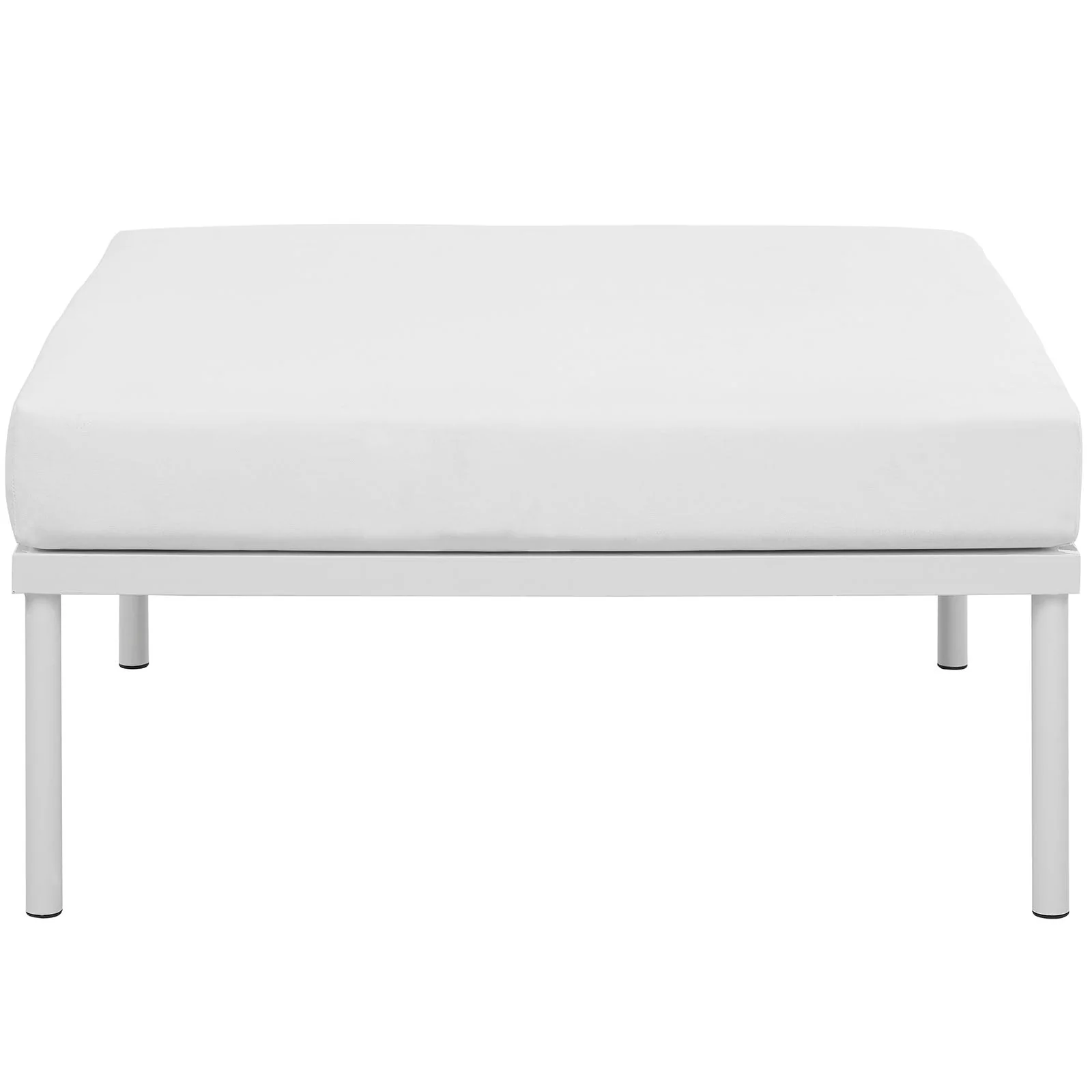 Outdoor Patio Aluminum Ottoman - Durable Weather-Resistant Modern Seating Accessory - Image 3