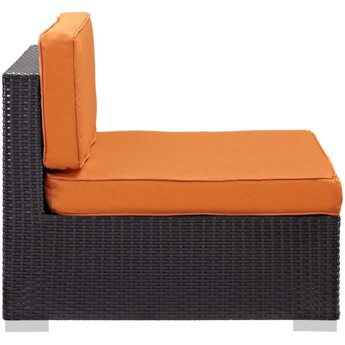 Outdoor Patio Armless Chair – Wicker Rattan Sectional Seating for Patio & Garden - Image 8