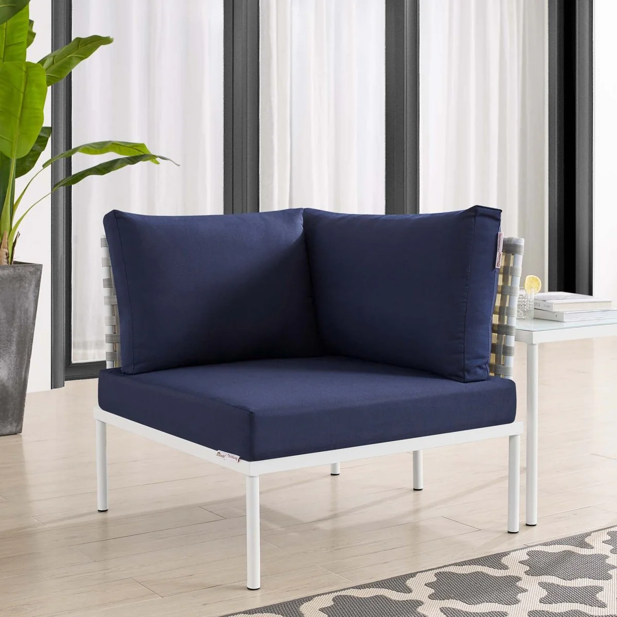 Outdoor Patio Corner Chair – Aluminum Frame with Sunbrella Fabric, Weather-Resistant - Image 7