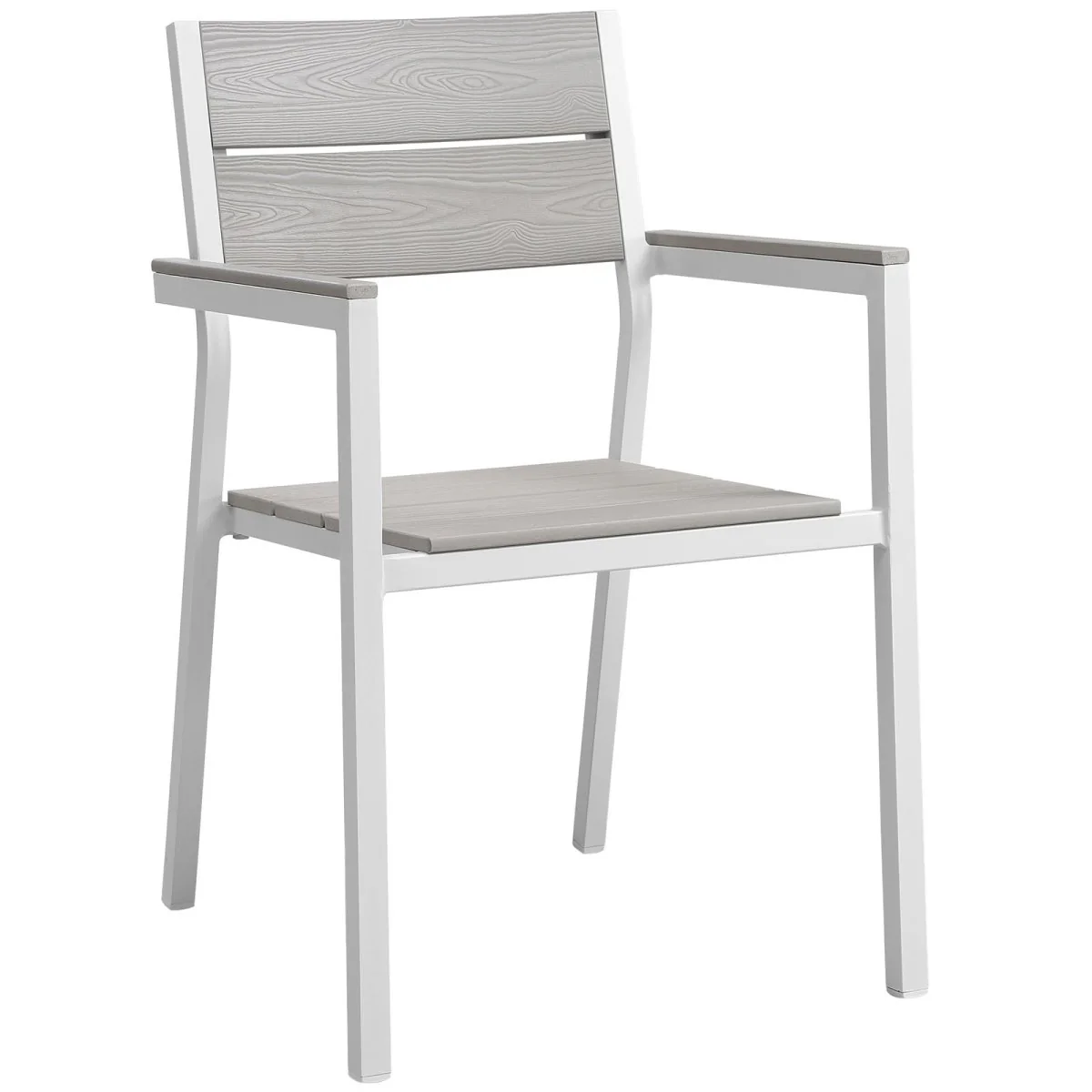 Outdoor Patio Dining Set – Aluminum Frame with Wood-Look Table and Chairs - Image 23
