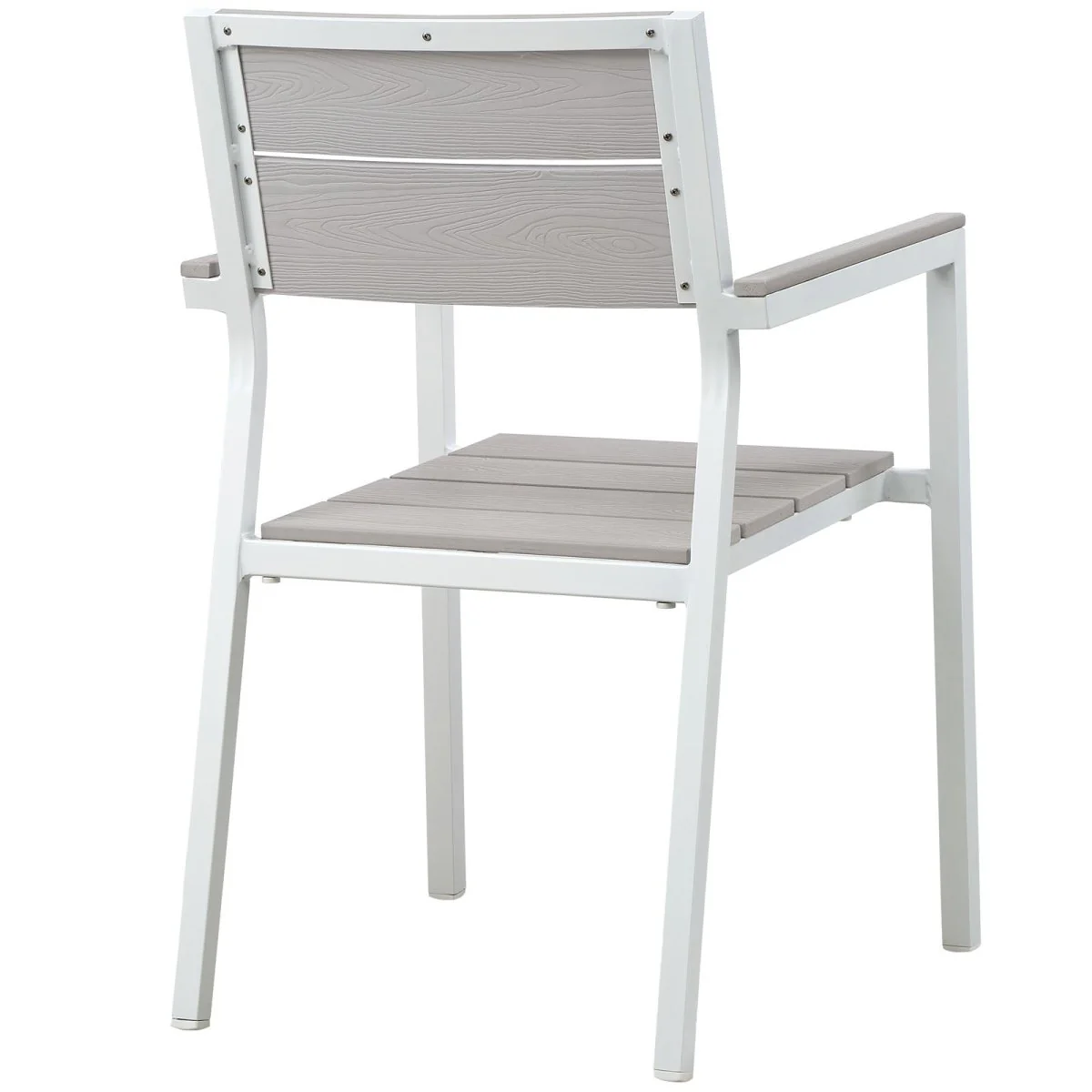 Outdoor Patio Dining Set – Aluminum Frame with Wood-Look Table and Chairs - Image 47