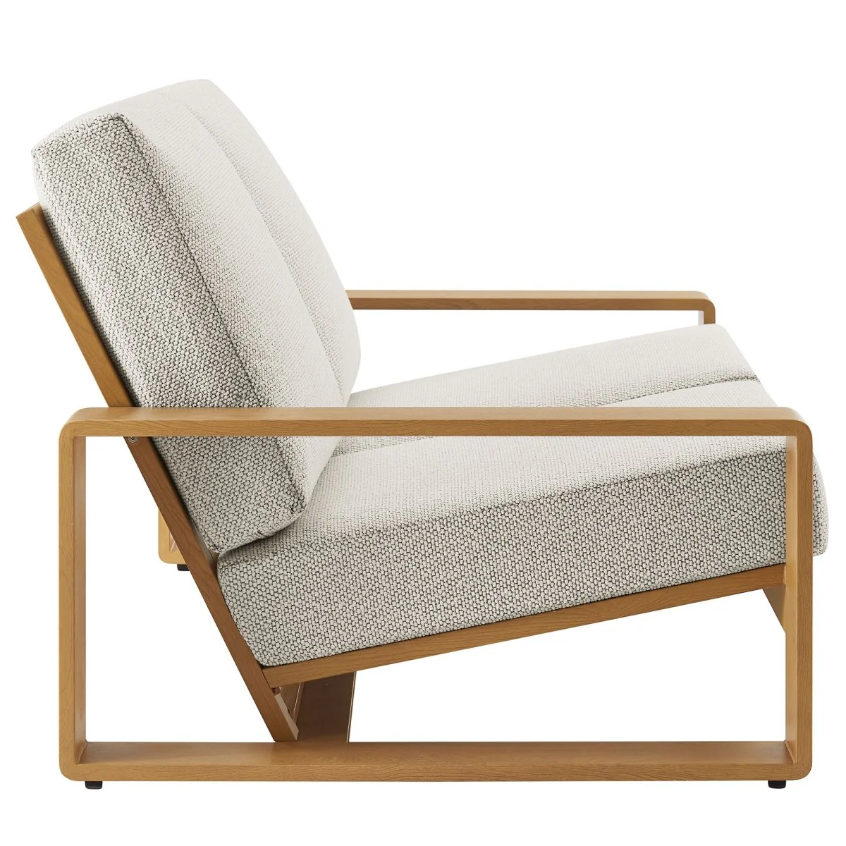 Outdoor Patio Loveseat – Aluminum Frame with Faux Wood Finish, Durable All-Weather Seating - Image 14