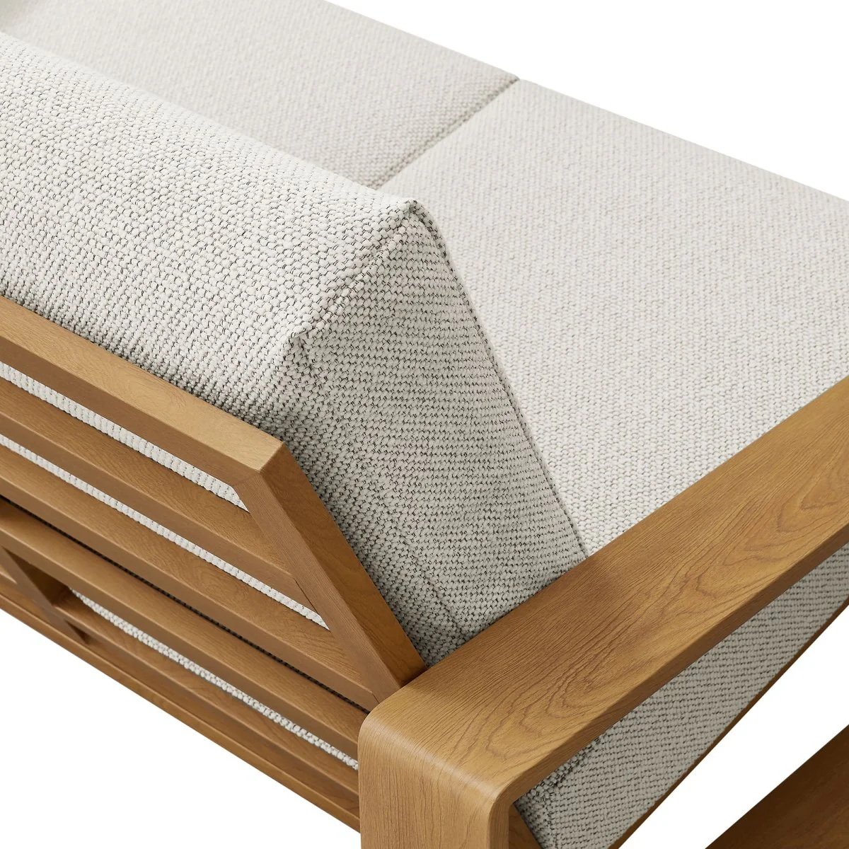 Outdoor Patio Loveseat – Aluminum Frame with Faux Wood Finish, Durable All-Weather Seating - Image 17