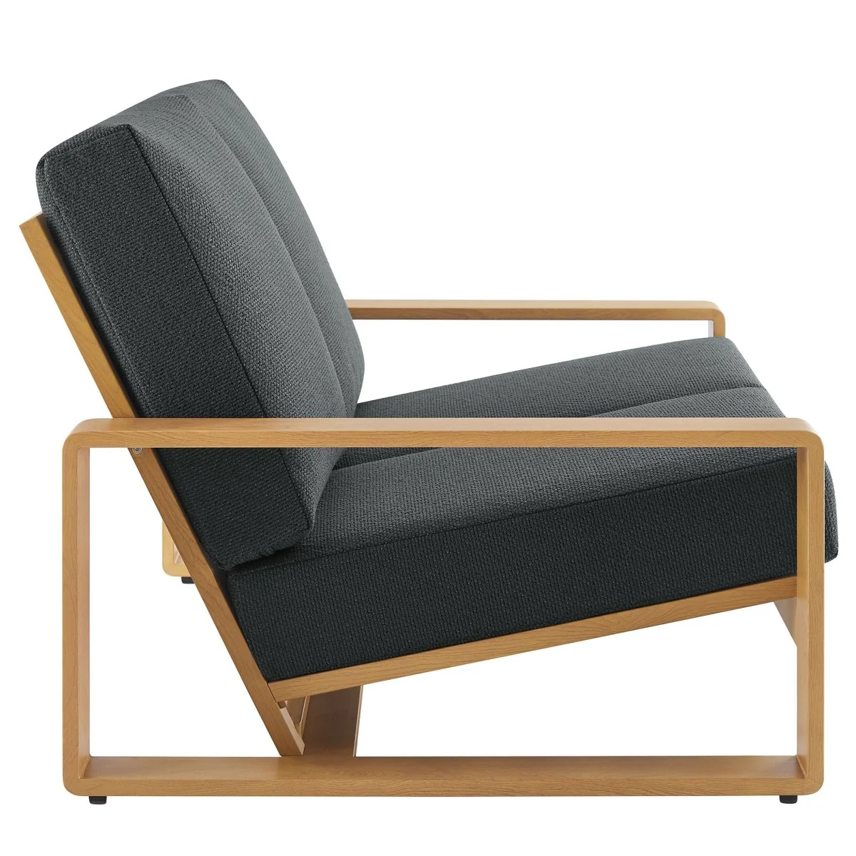 Outdoor Patio Loveseat – Aluminum Frame with Faux Wood Finish, Durable All-Weather Seating - Image 5