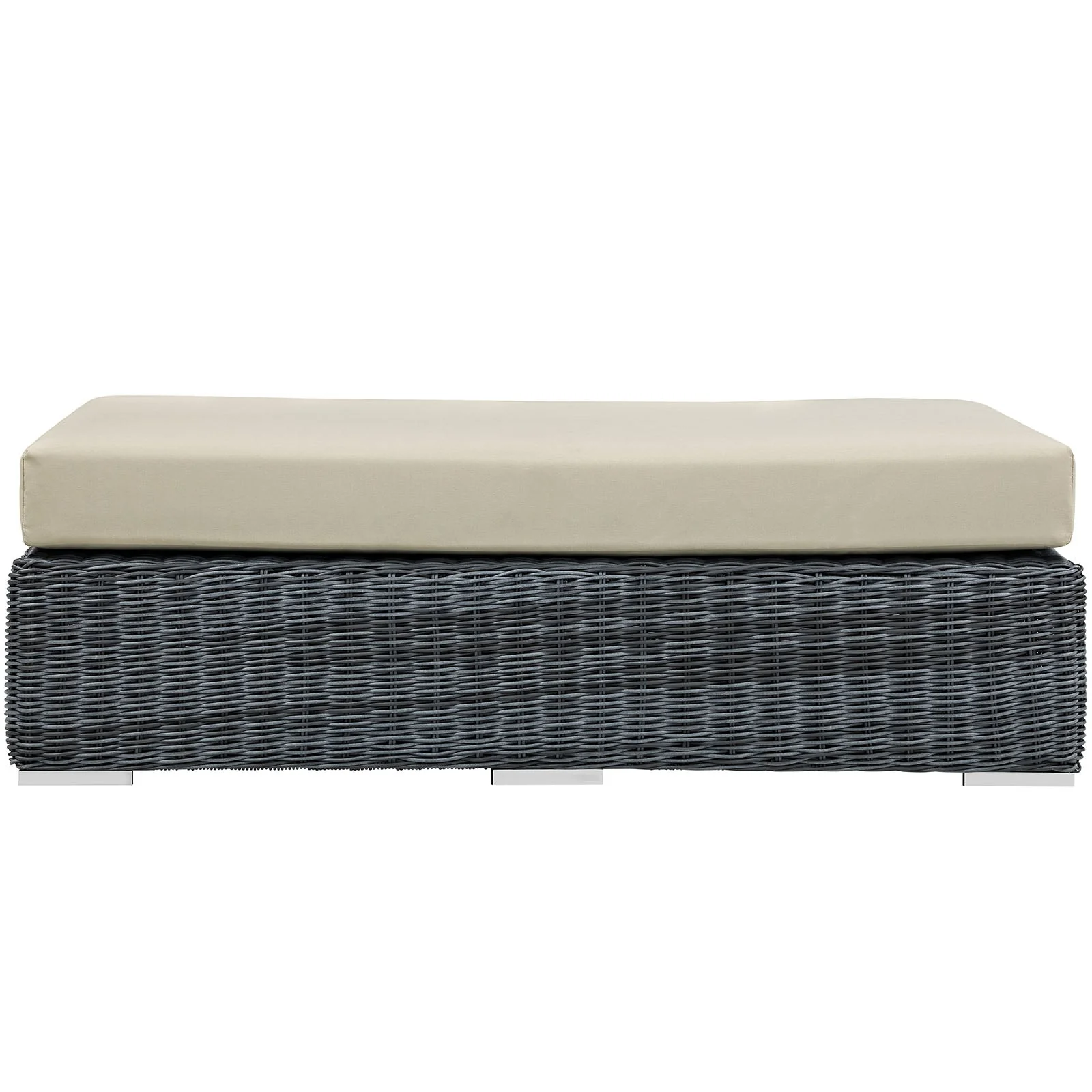 Outdoor Patio Rectangle Ottoman with Sunbrella® Cushion for Outdoor Seating and Lounging - Image 14