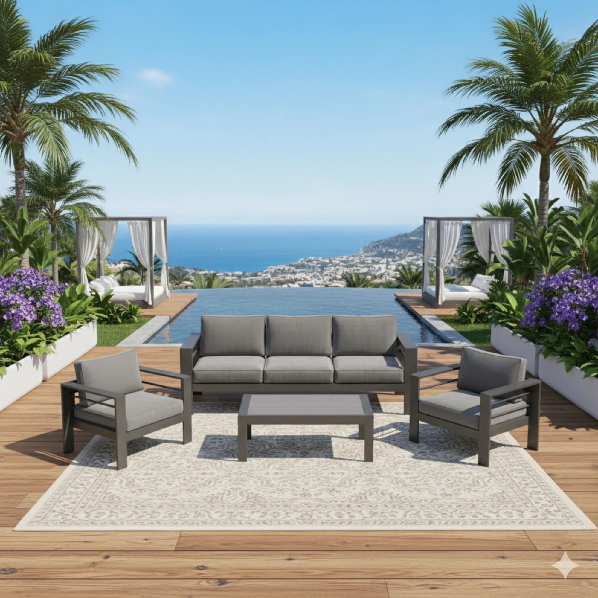 Outdoor Patio Set, All-Weather & Thick Cushions - Image 16