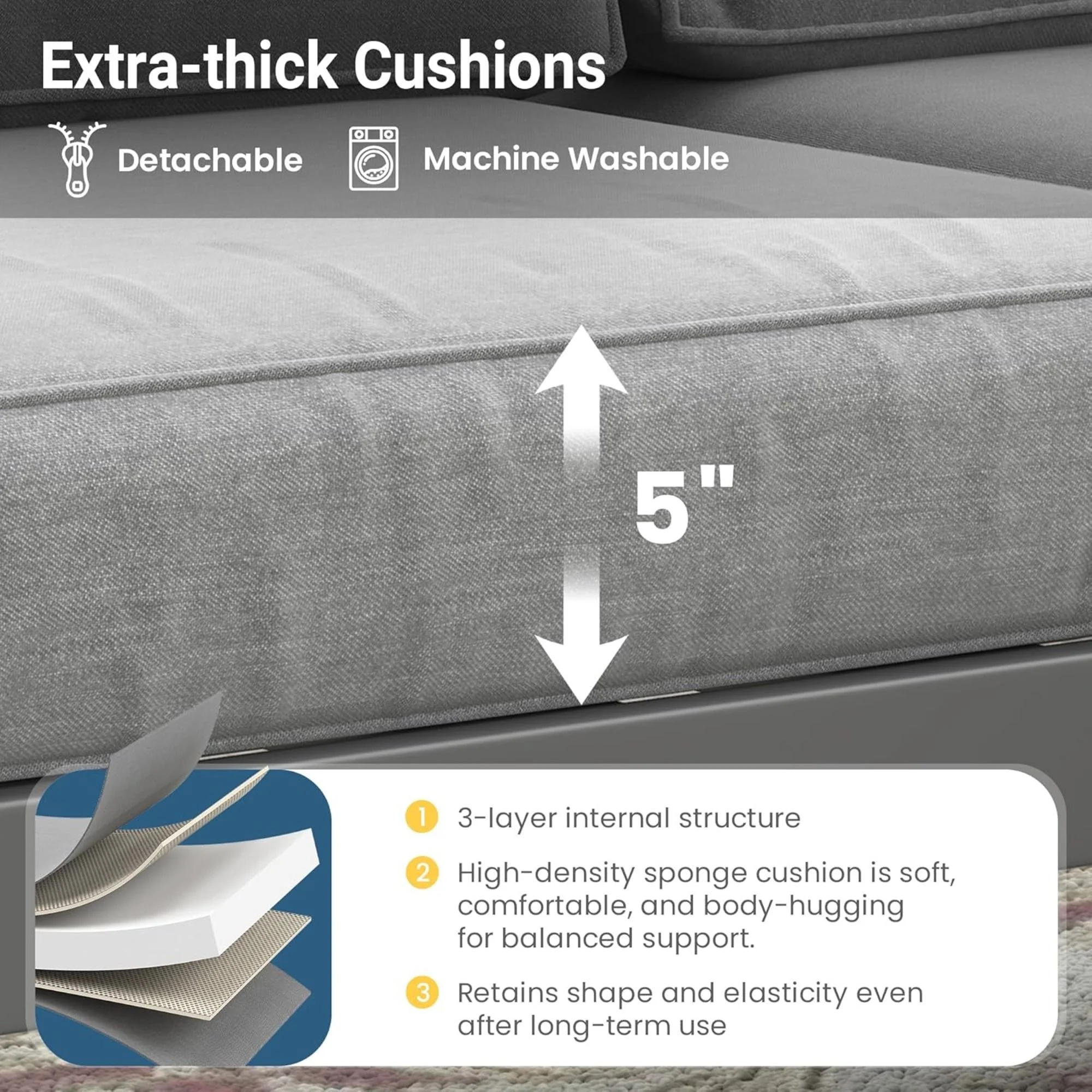 Outdoor Patio Set, All-Weather With Thick Cushions - Image 23