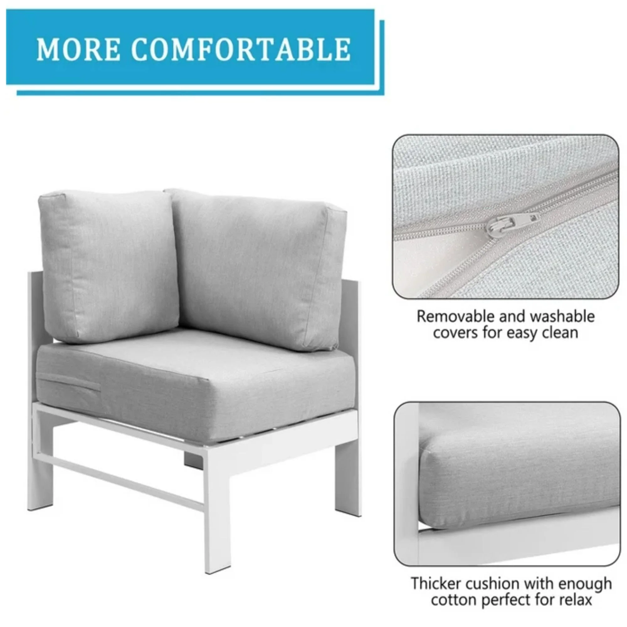 Outdoor Patio Set, All-Weather With Thick Cushions - Image 48