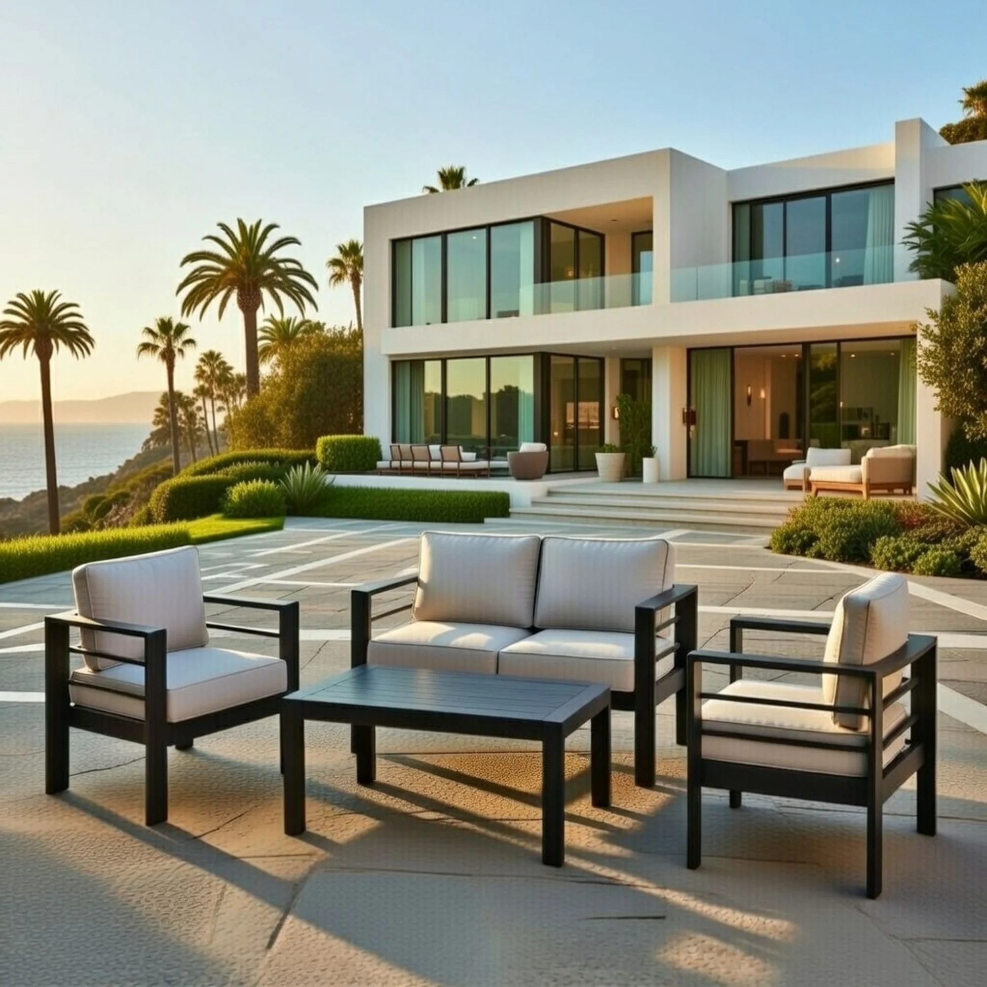 Outdoor Patio Set With All-Weather Thick Cushions - Image 16