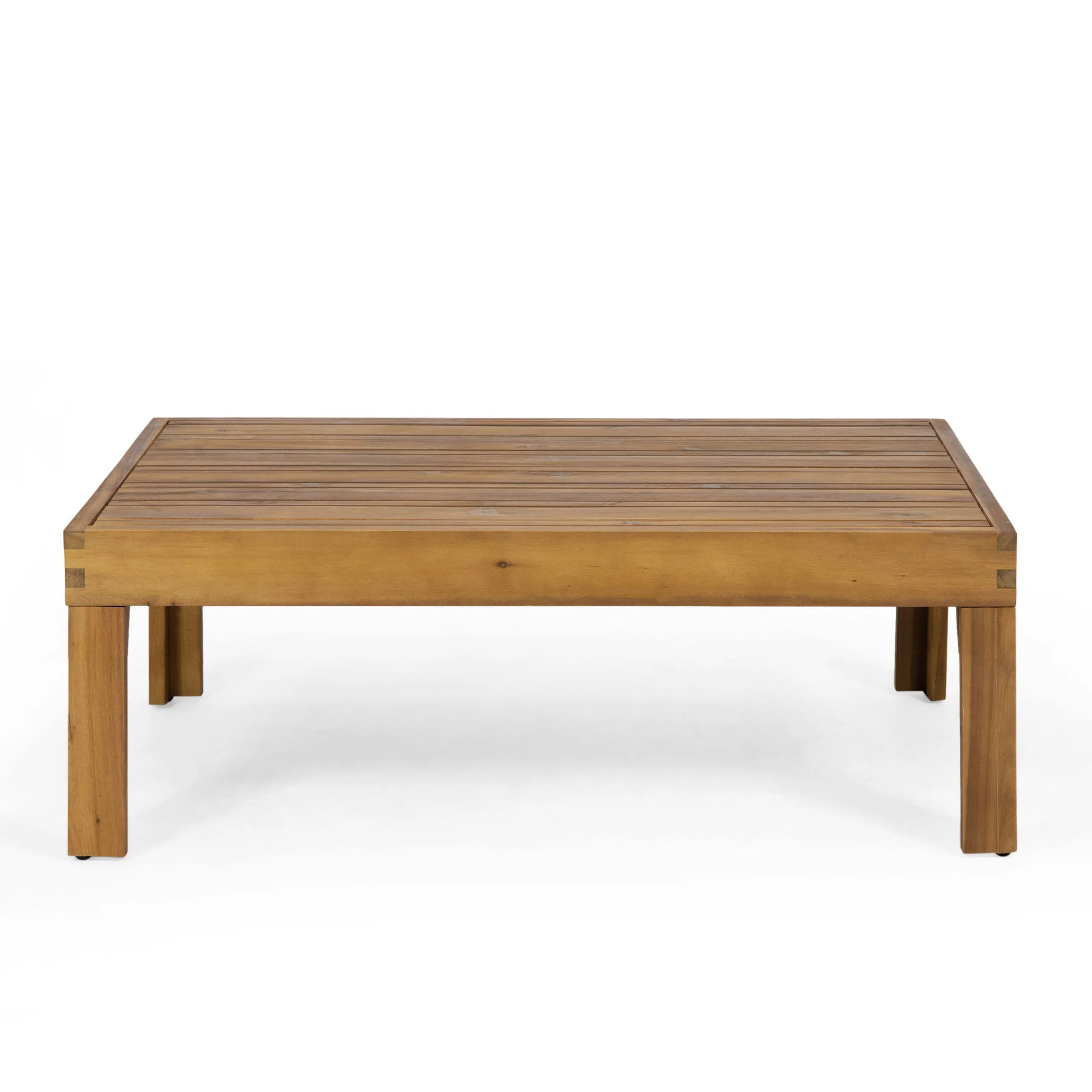 Outdoor Patio Set With Coffee Table And Loveseat - Teak / Beige - Image 2