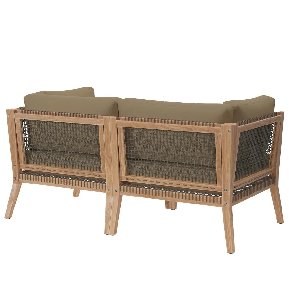 Outdoor Patio Teak Wood Loveseat Classic Weather-Resistant Teak Seating for Two - Image 13