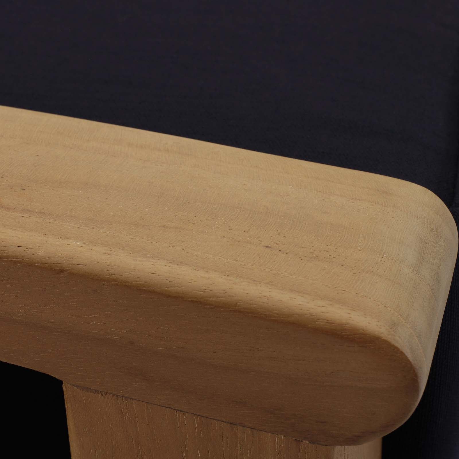 Outdoor Patio Teak Wood Ottoman - Classic Teak Wood Outdoor Footrest for Patio - Image 8