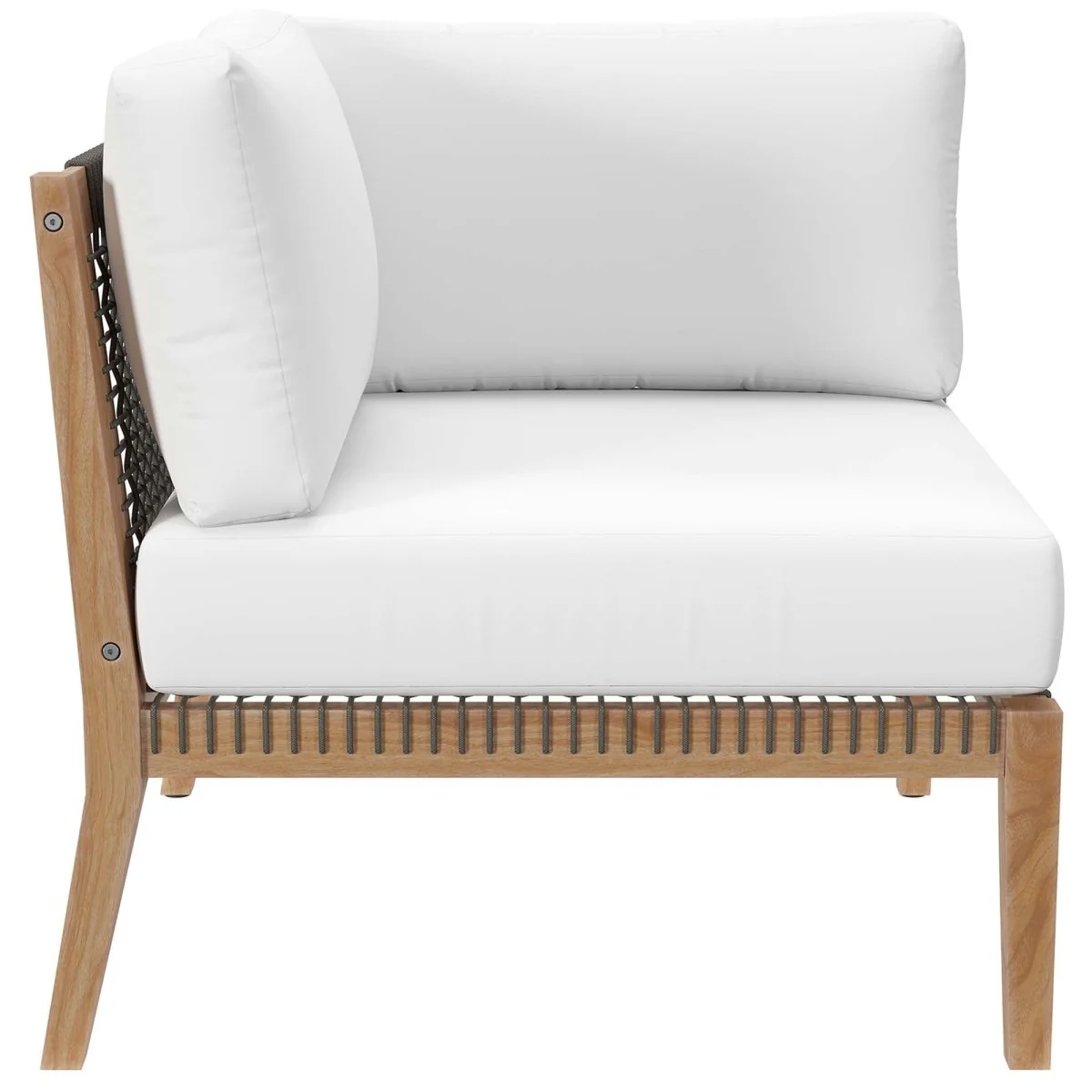 Outdoor Patio Teak Wood Sectional Sofa, Contemporary Modular Design for Deck - Image 17