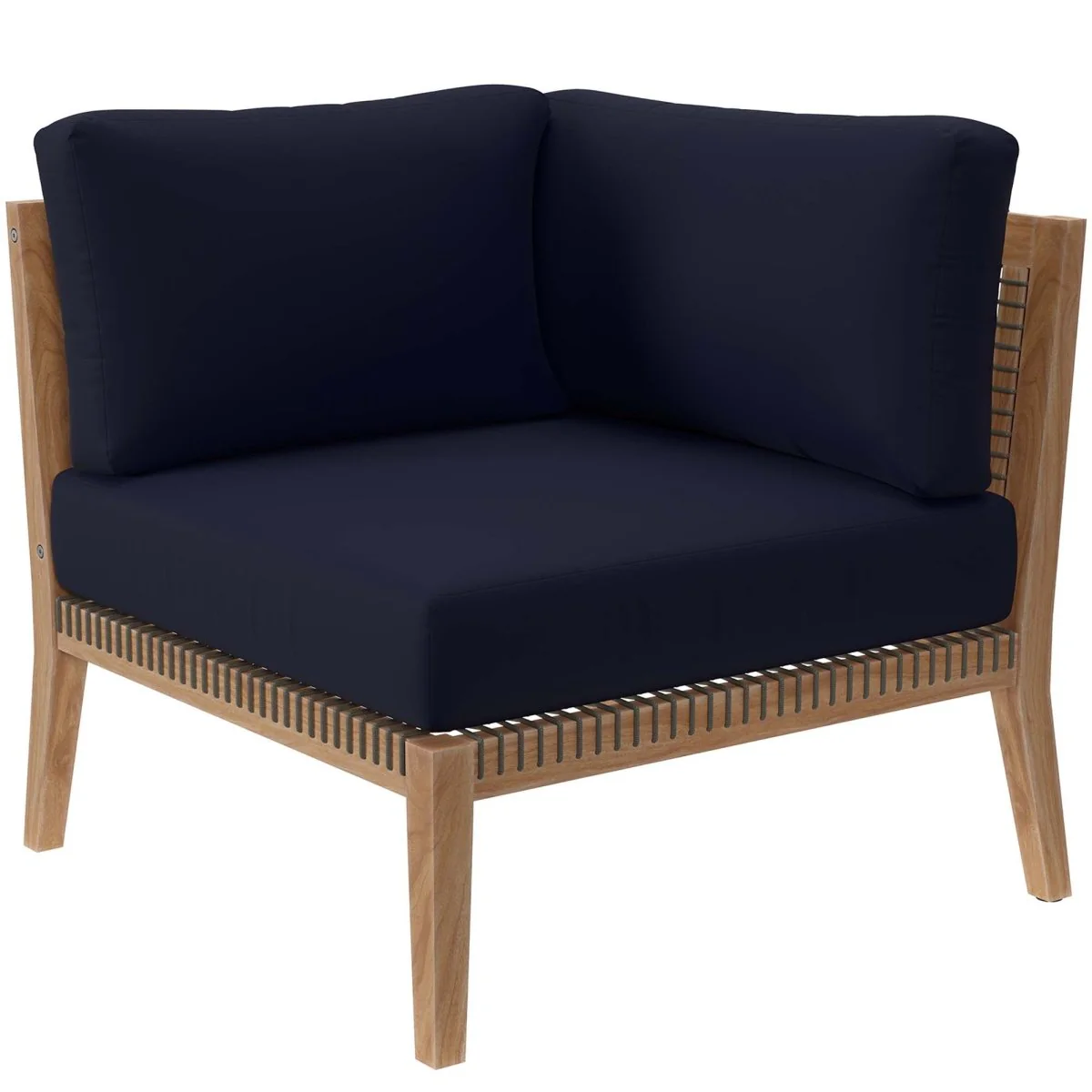 Outdoor Patio Teak Wood Sectional Sofa, Contemporary Modular Design for Deck - Image 26