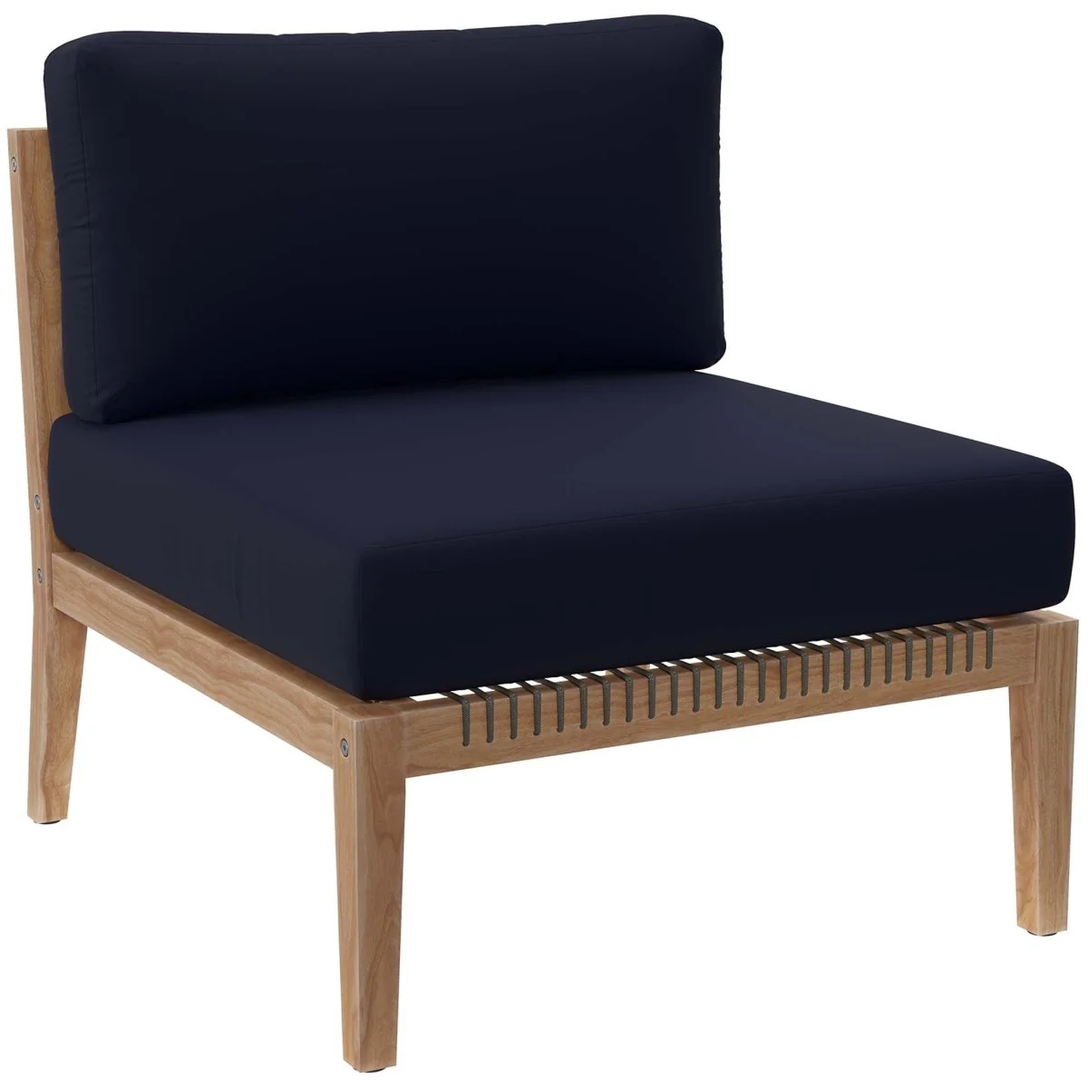 Outdoor Patio Teak Wood Sectional Sofa, Contemporary Modular Design for Deck - Image 27