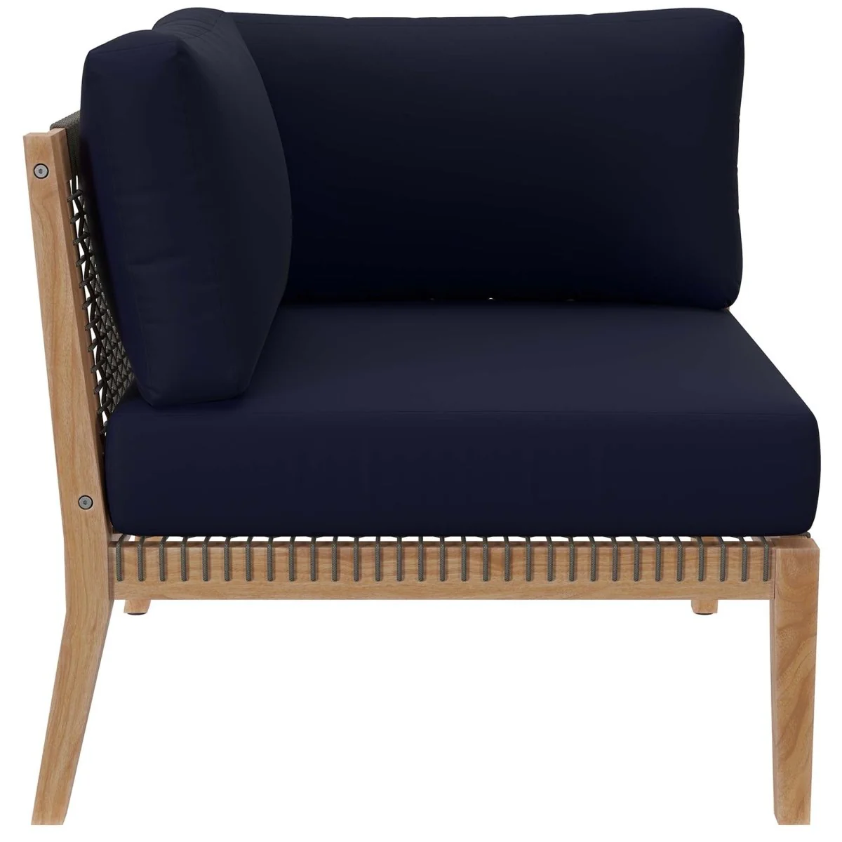 Outdoor Patio Teak Wood Sectional Sofa, Contemporary Modular Design for Deck - Image 31