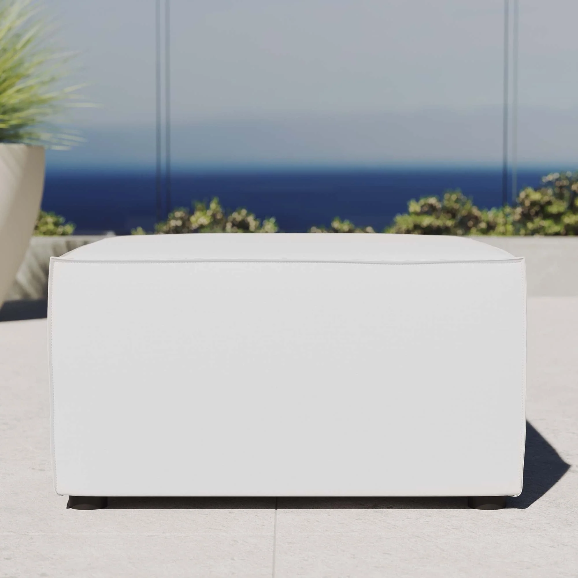 Outdoor Patio Upholstered Sectional Ottoman - Weather-Resistant Seating and Lounging - Image 6