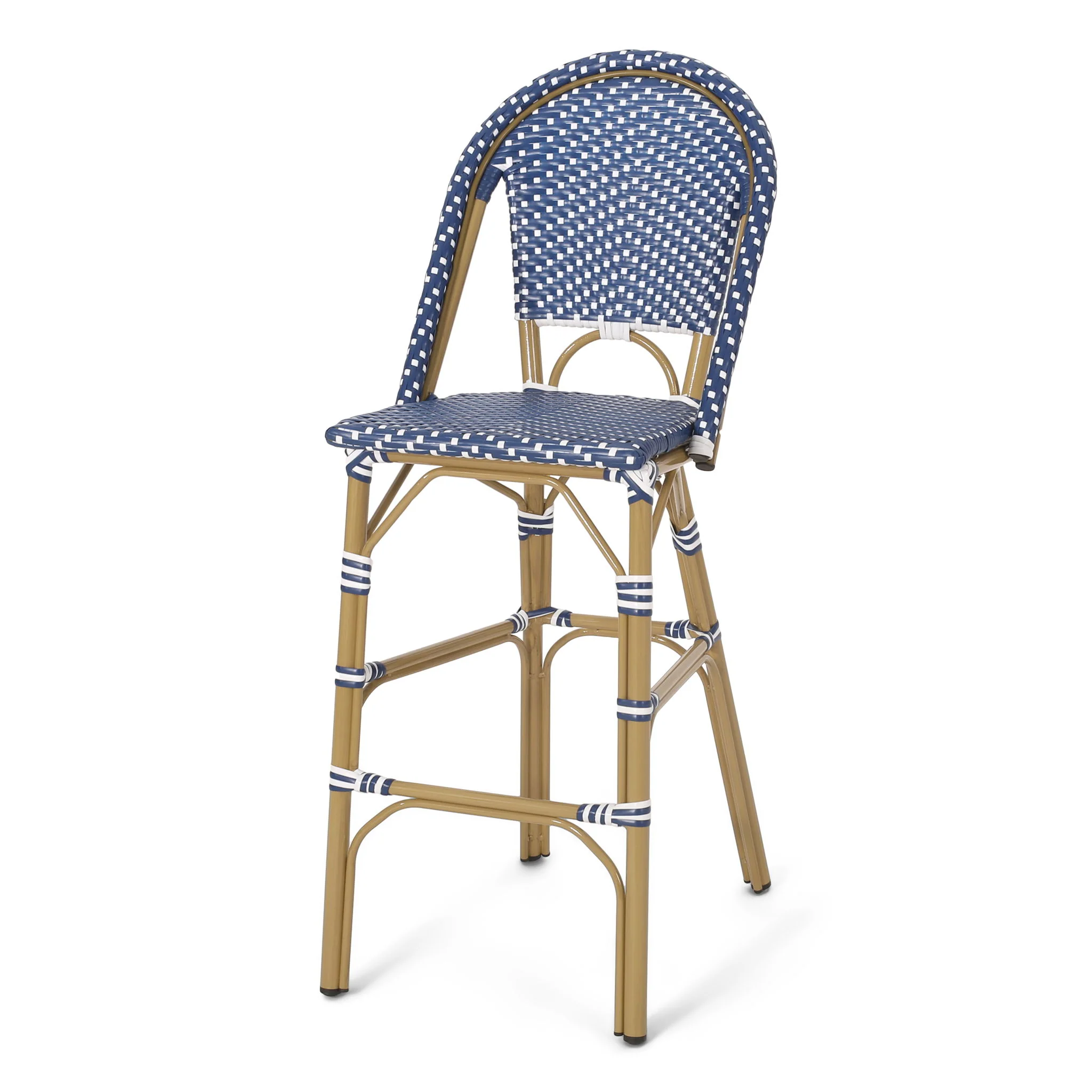 Outdoor Pe Rattan French Barstool Set - Image 17