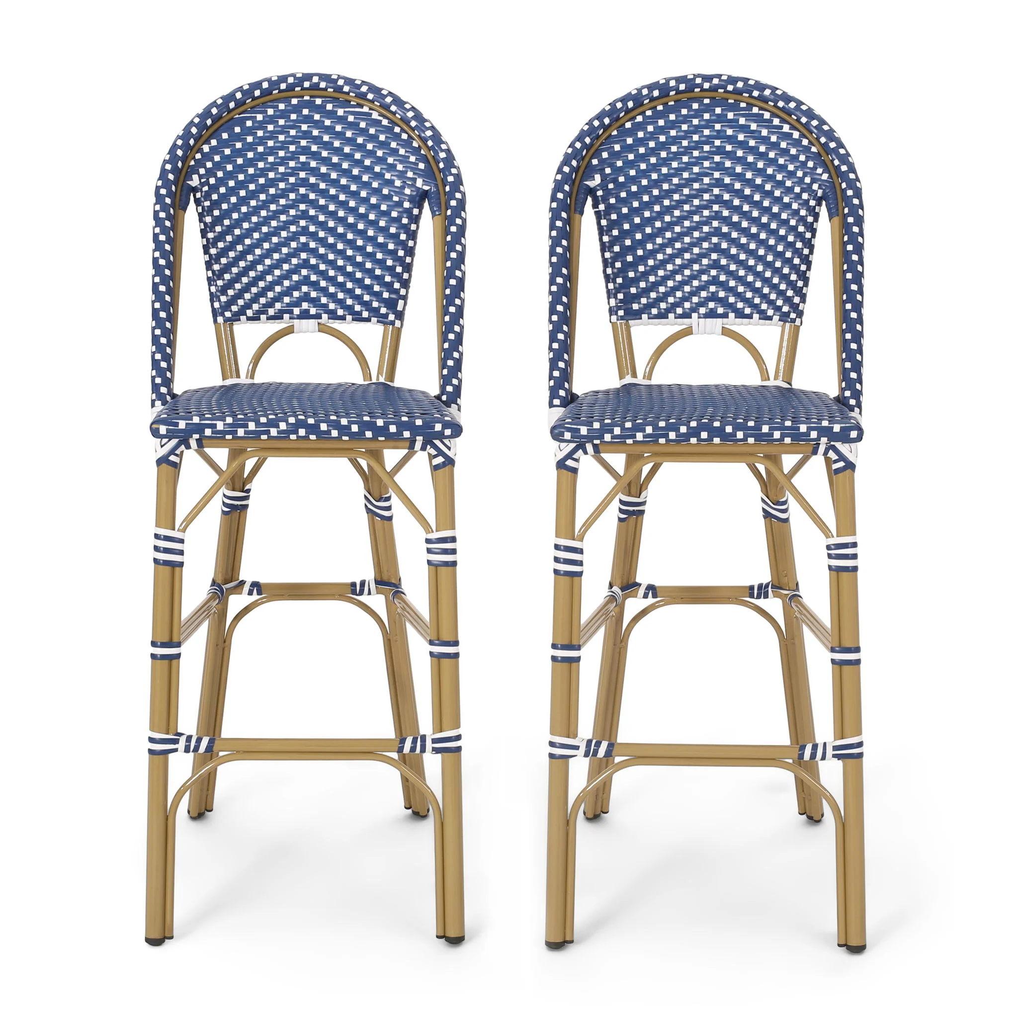 Outdoor Pe Rattan French Barstool Set - Image 2