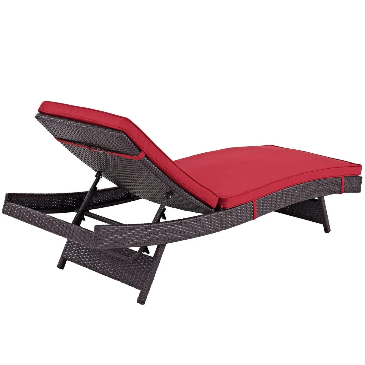 Outdoor Rattan Chaise Lounge for Patio, Poolside and Garden Seating Set - Image 11