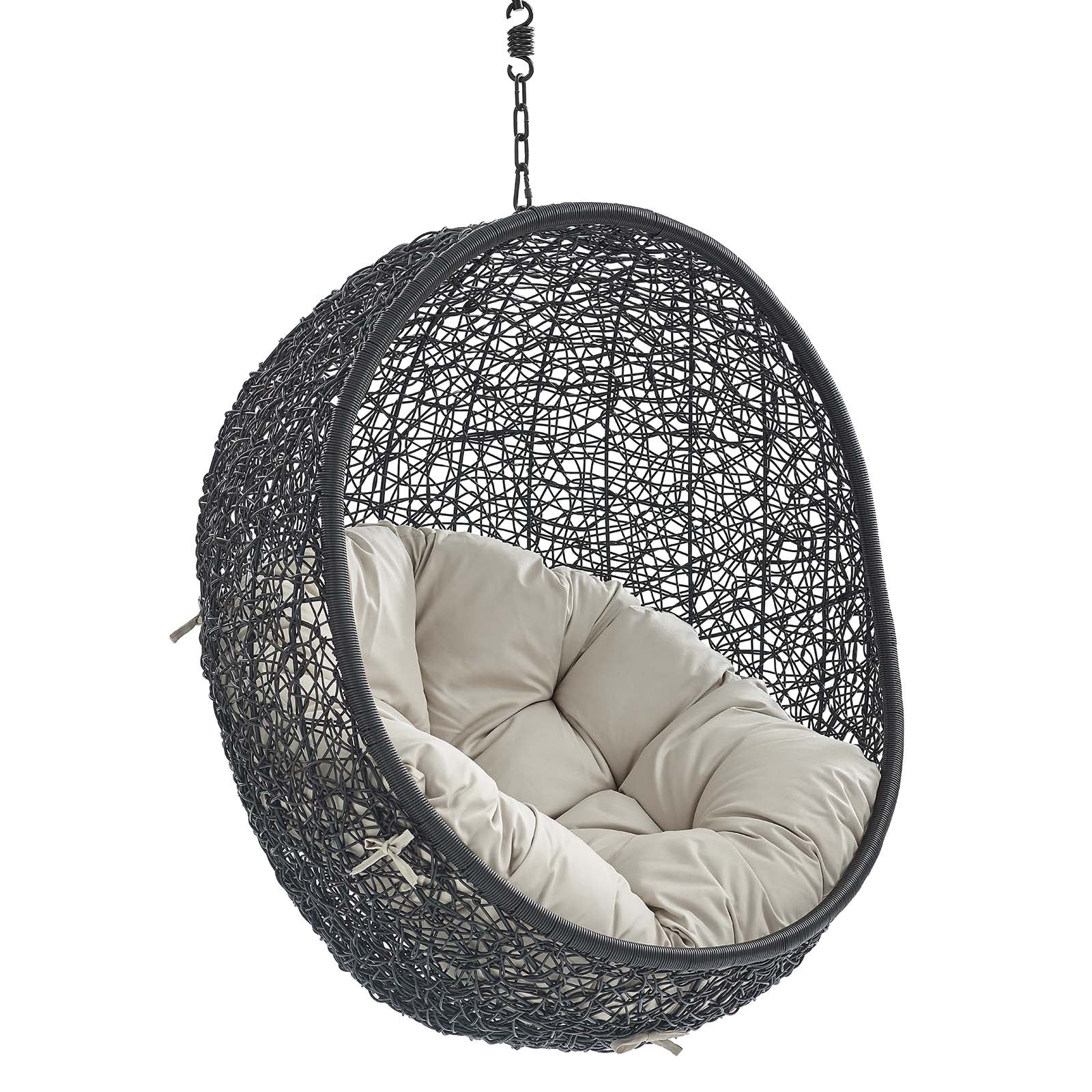 Outdoor Rattan Hanging Lounge Swing Chair for Patio, Porch, Garden and Balcony - Image 27