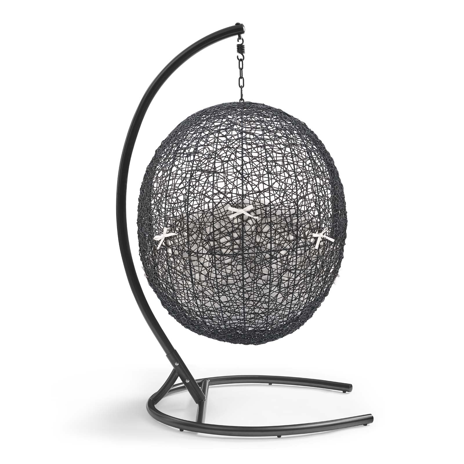 Outdoor Rattan Hanging Lounge Swing Chair for Patio, Porch, Garden and Balcony - Image 37