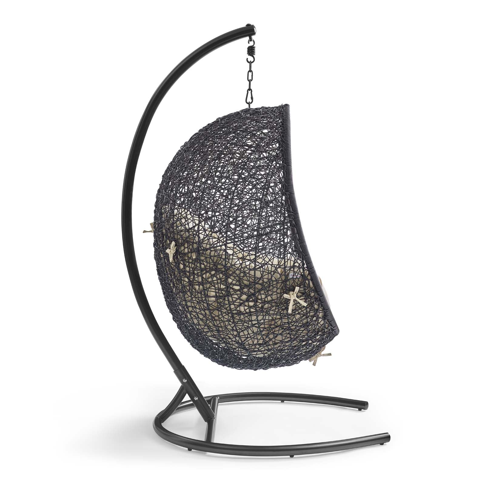 Outdoor Rattan Hanging Lounge Swing Chair for Patio, Porch, Garden and Balcony - Image 57