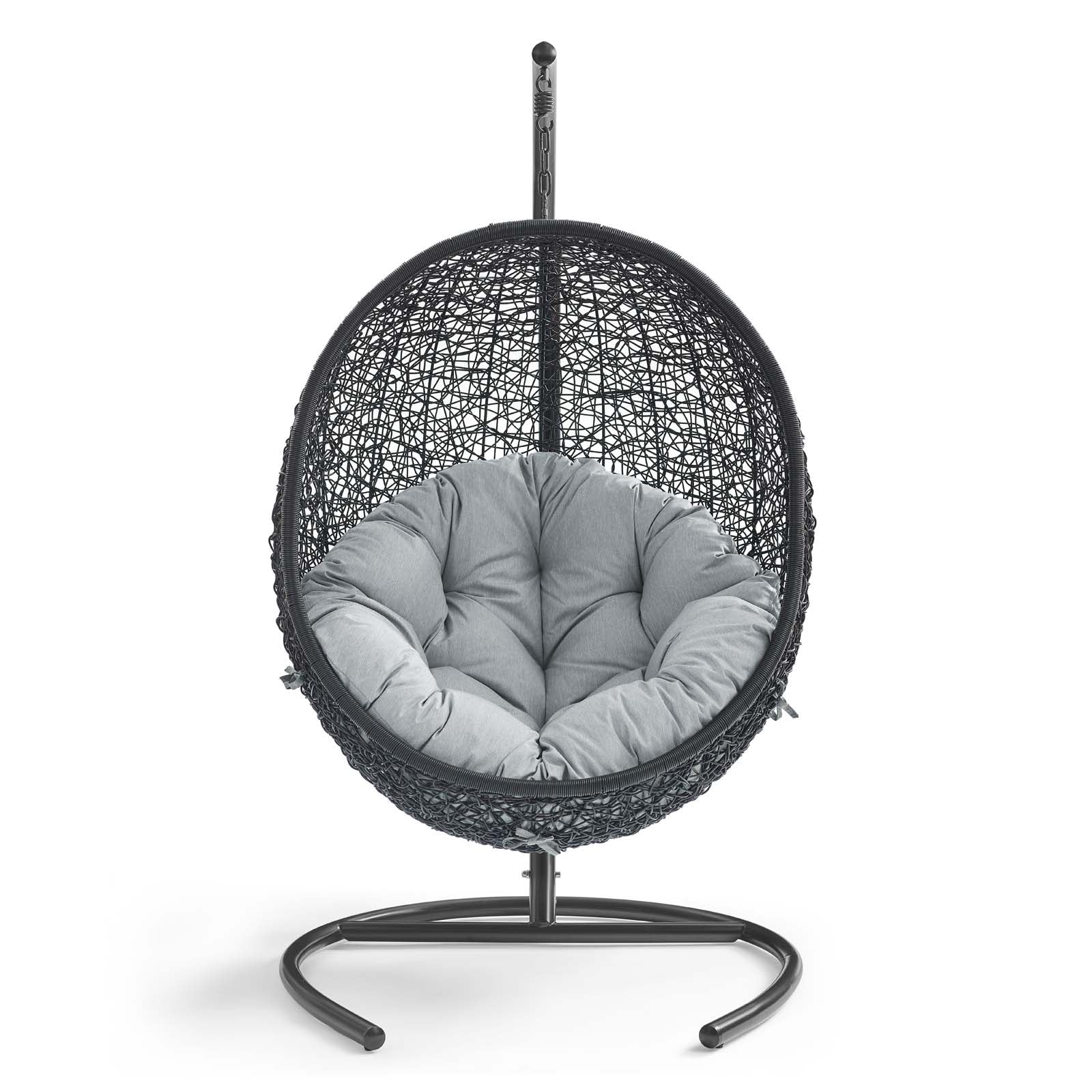 Outdoor Rattan Hanging/Swing Lounge Chair with Optional Stand for Patio & Garden - Image 125