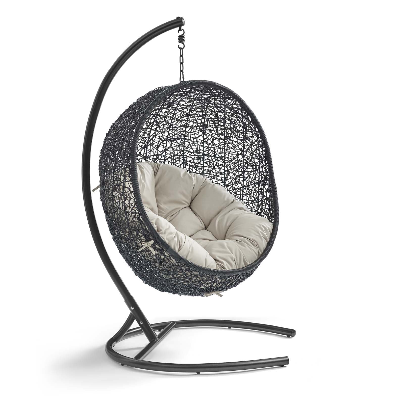 Outdoor Rattan Hanging/Swing Lounge Chair with Optional Stand for Patio & Garden - Image 128