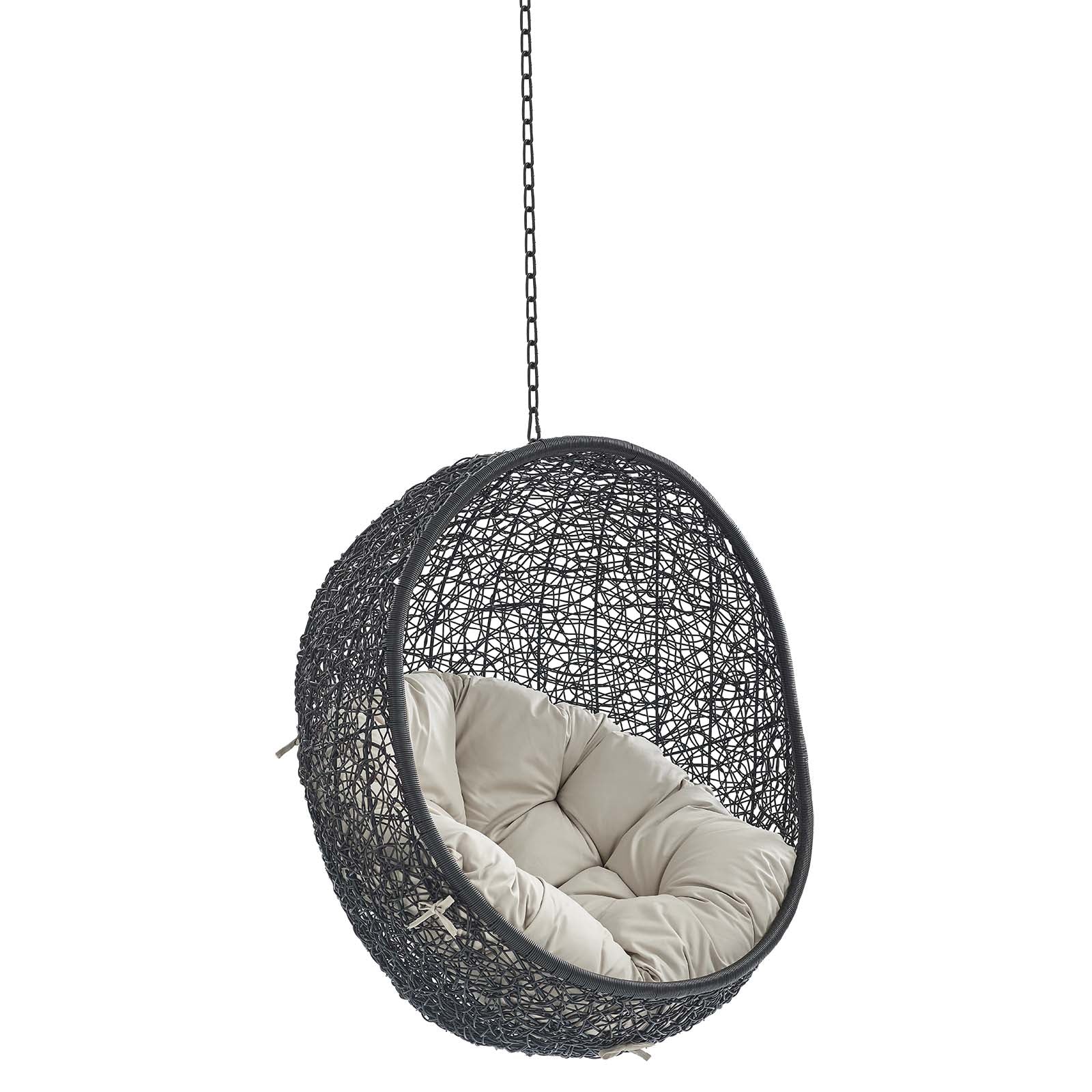 Outdoor Rattan Hanging/Swing Lounge Chair with Optional Stand for Patio & Garden - Image 57
