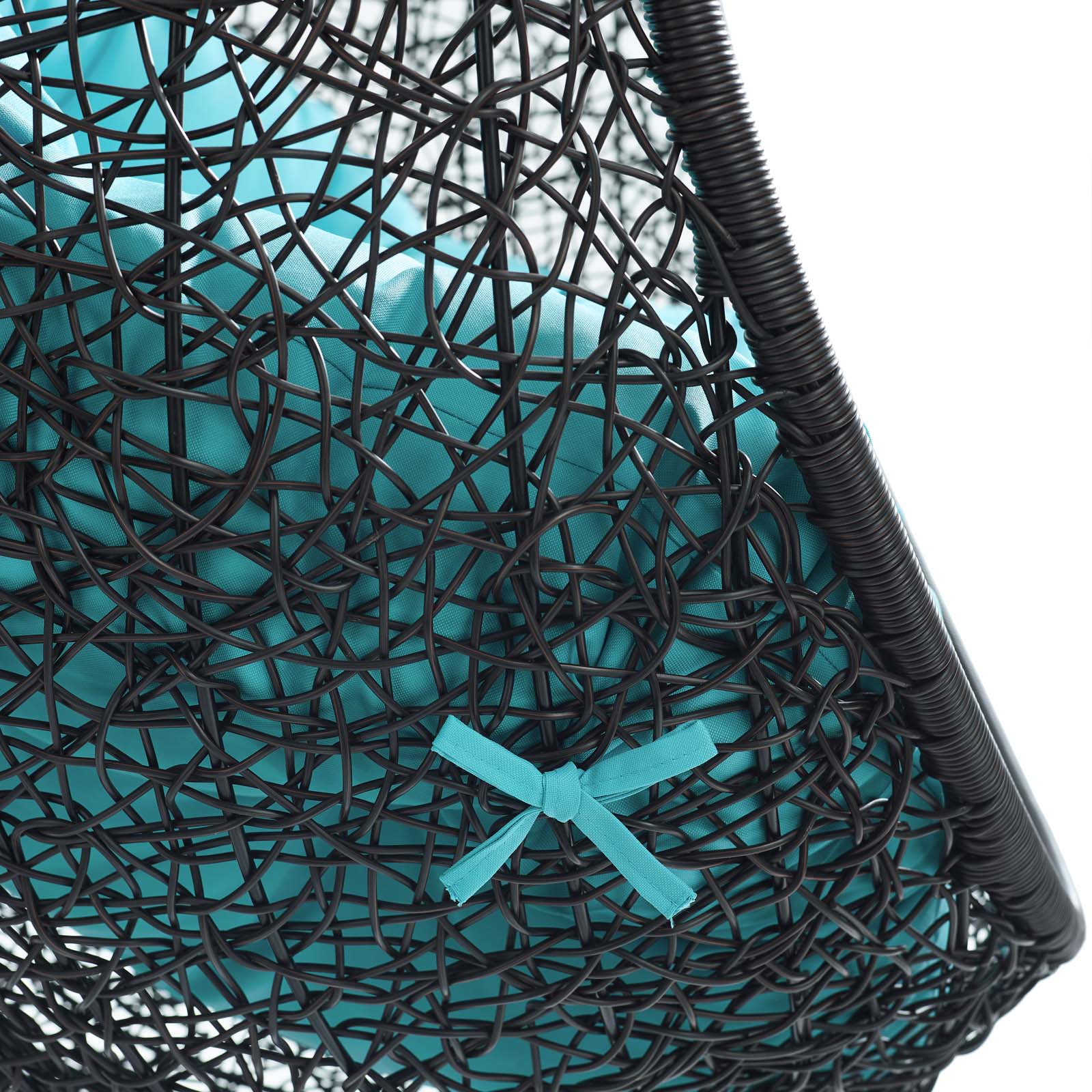 Outdoor Rattan Hanging/Swing Lounge Chair with Optional Stand for Patio & Garden - Image 70