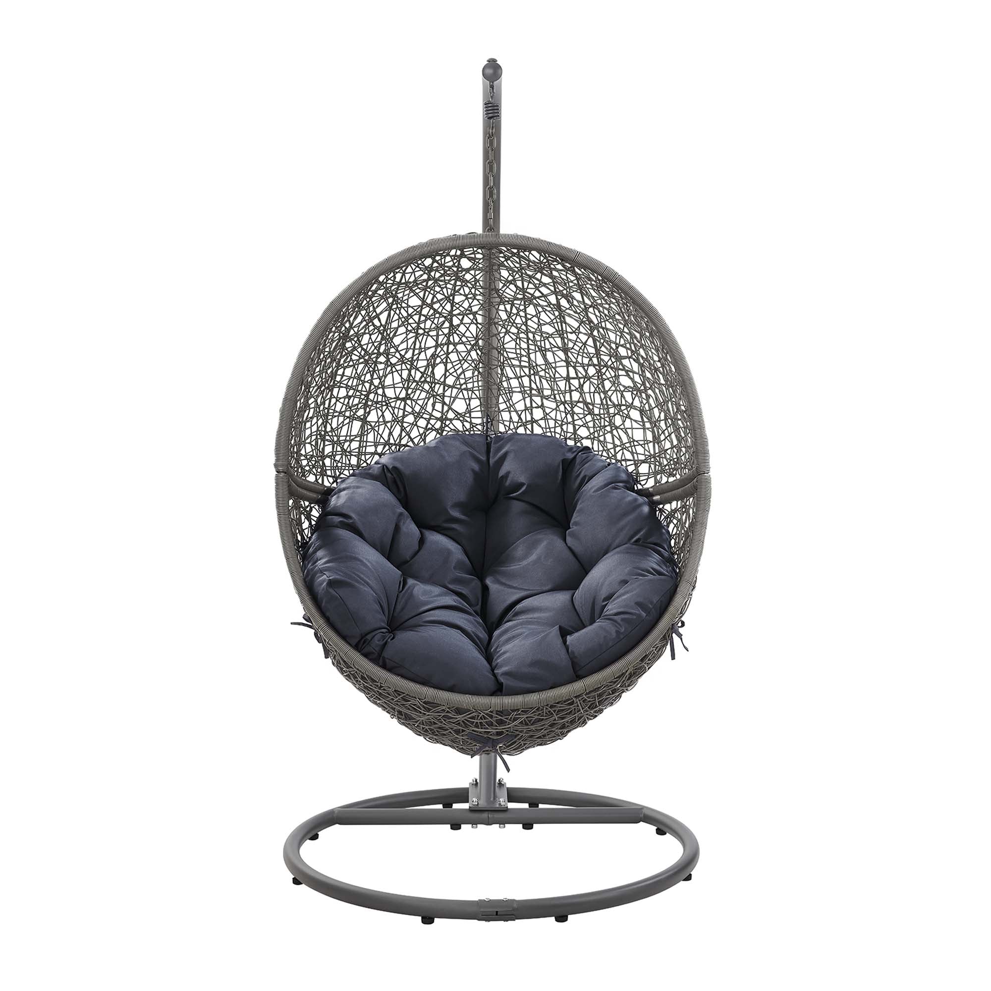 Outdoor Rattan Swing Chair with Stand — Hanging Egg-Style Patio Seating for Porch & Garden - Image 27