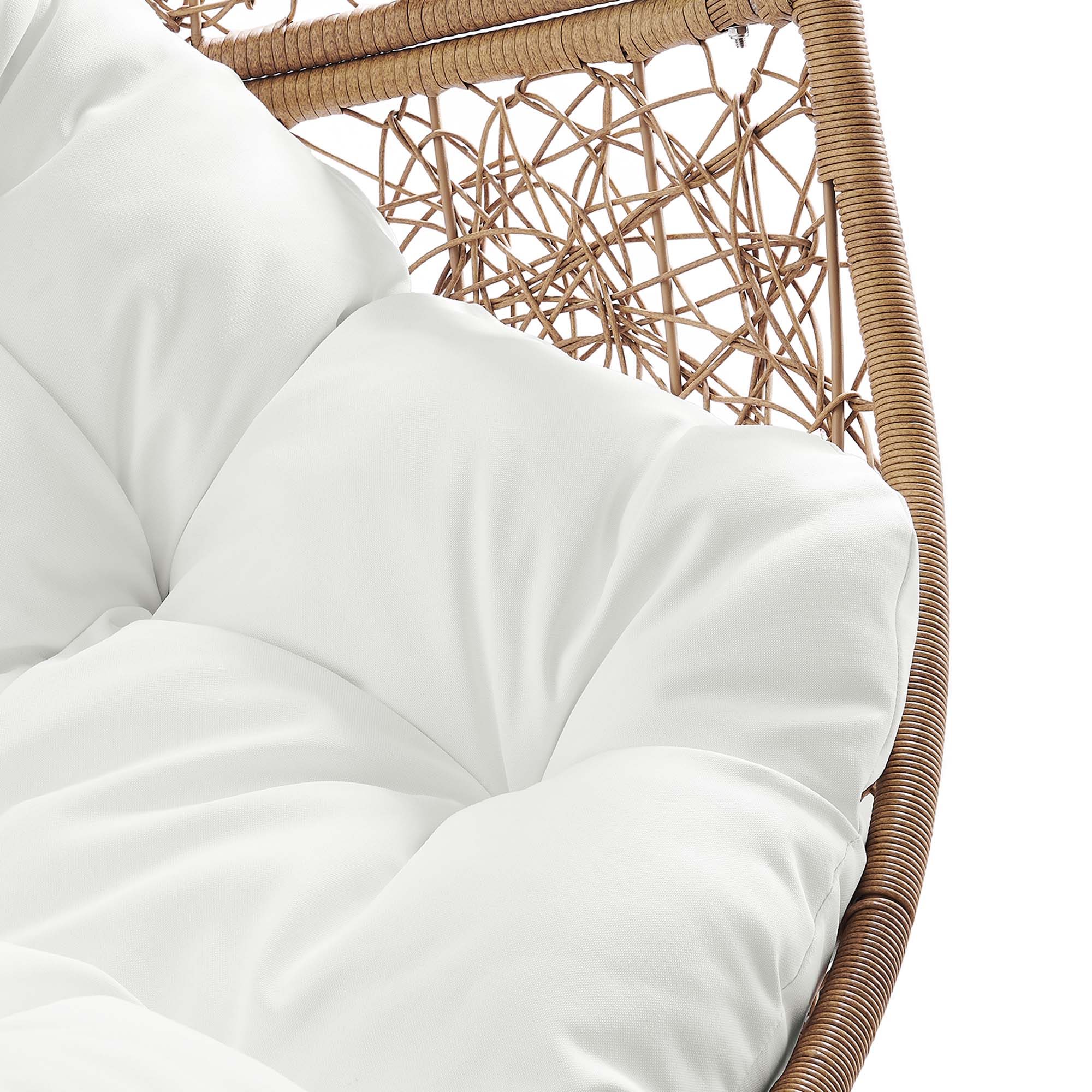 Outdoor Rattan Swing Chair with Stand — Hanging Egg-Style Patio Seating for Porch & Garden - Image 59