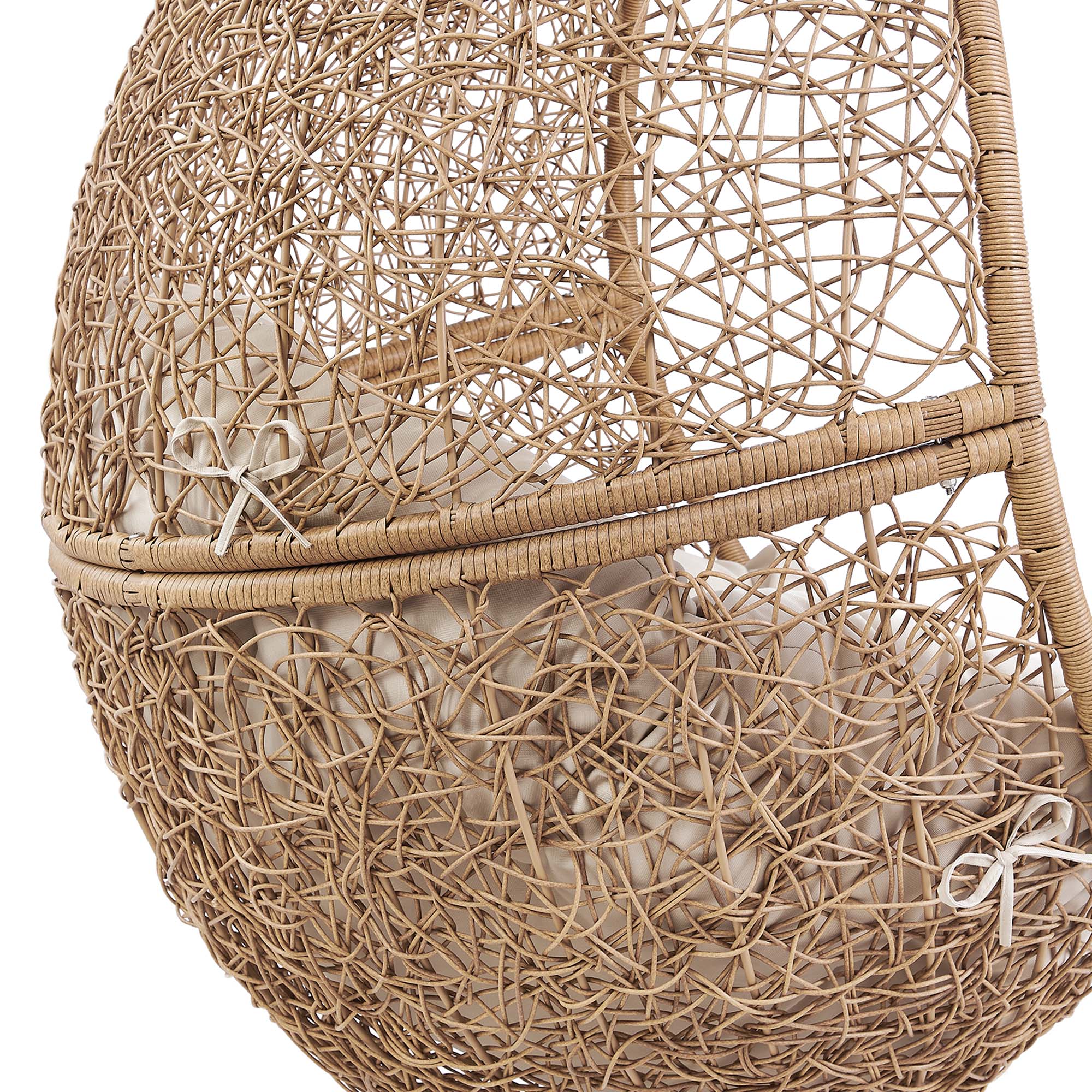 Outdoor Rattan Swing Chair with Stand — Hanging Egg-Style Patio Seating for Porch & Garden - Image 68