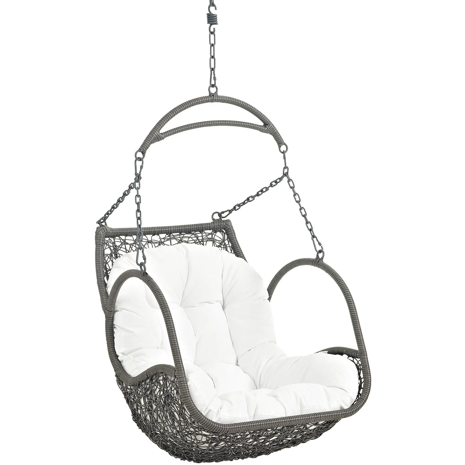 Outdoor Rattan Swing Hanging Chair for Patio, Porch and Yard — Durable All-Weather - Image 15