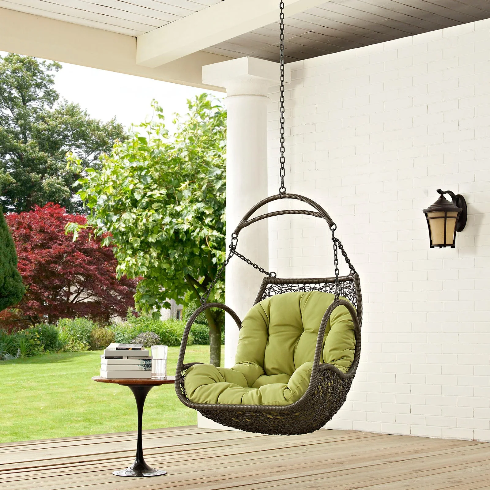Outdoor Rattan Swing Hanging Chair for Patio, Porch and Yard — Durable All-Weather - Image 9