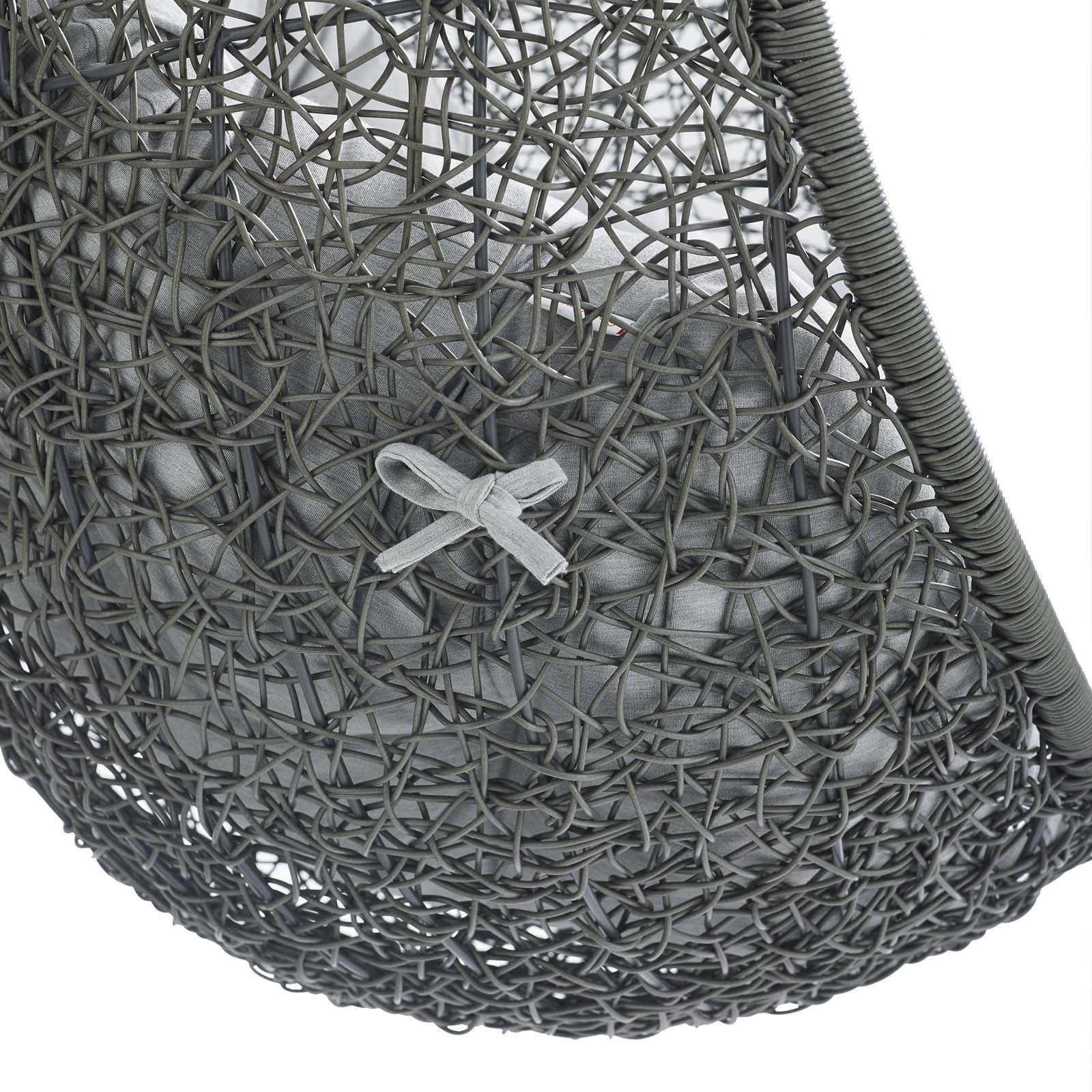 Outdoor Rattan Swing Lounge Chair, Weatherproof Patio Hanging Seat for Garden - Image 103