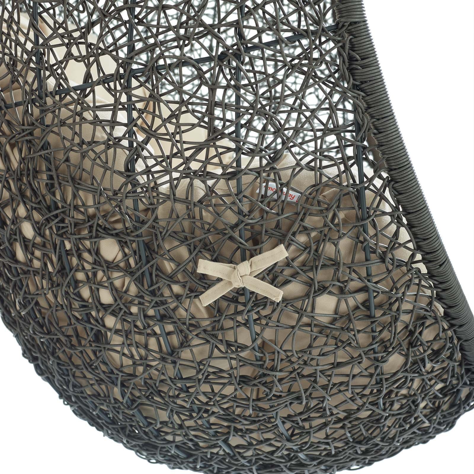 Outdoor Rattan Swing Lounge Chair, Weatherproof Patio Hanging Seat for Garden - Image 111