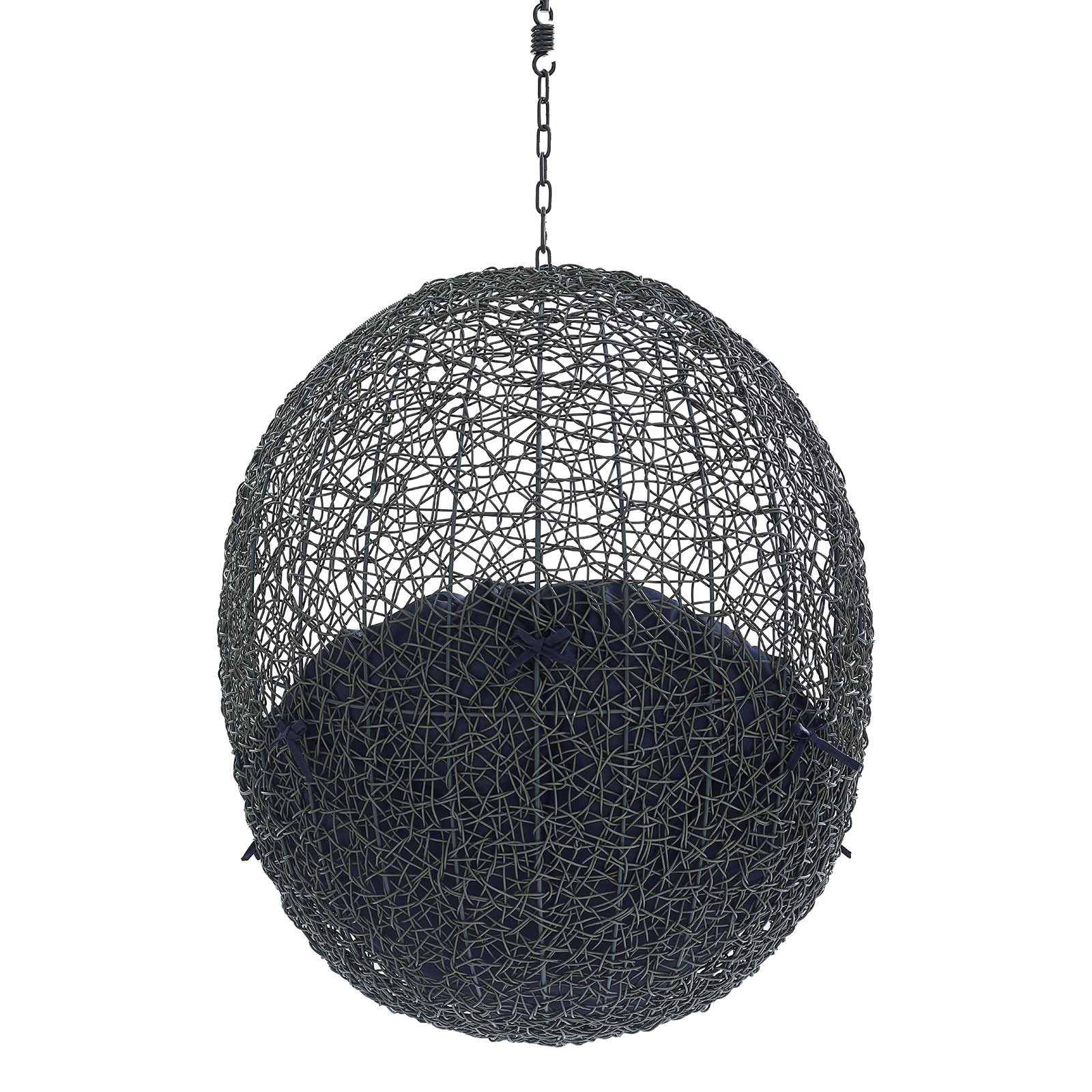 Outdoor Rattan Swing Lounge Chair, Weatherproof Patio Hanging Seat for Garden - Image 35