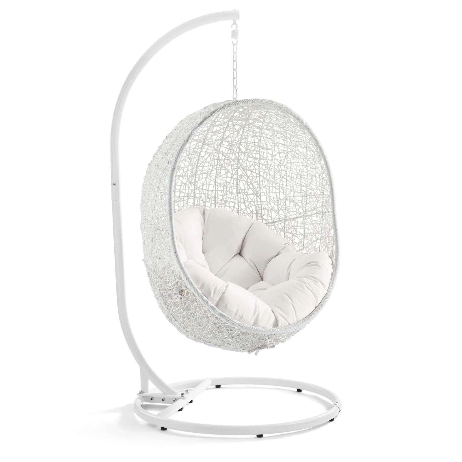 Outdoor Rattan Swing Lounge Chair, Weatherproof Patio Hanging Seat for Garden - Image 49