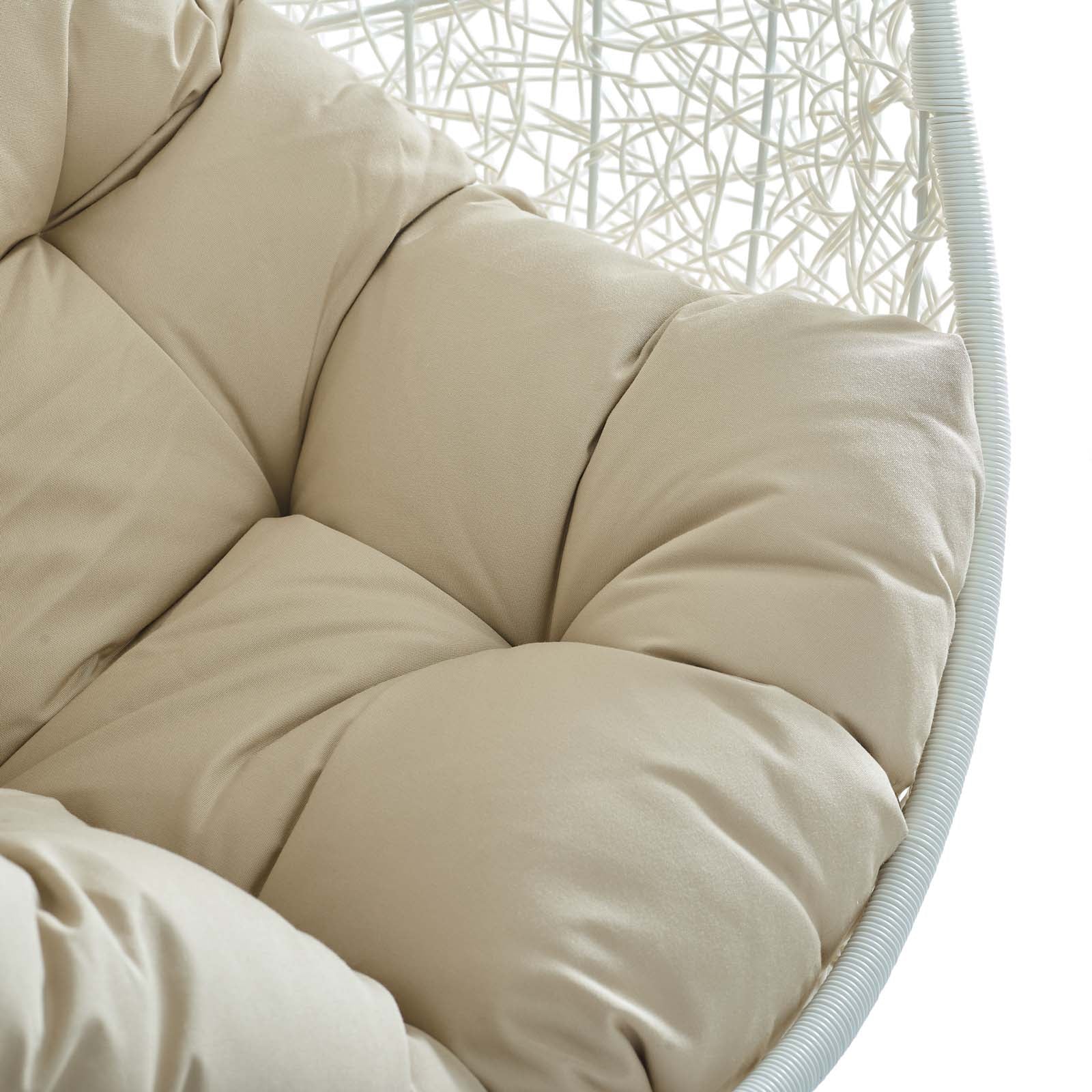 Outdoor Rattan Swing Lounge Chair, Weatherproof Patio Hanging Seat for Garden - Image 67