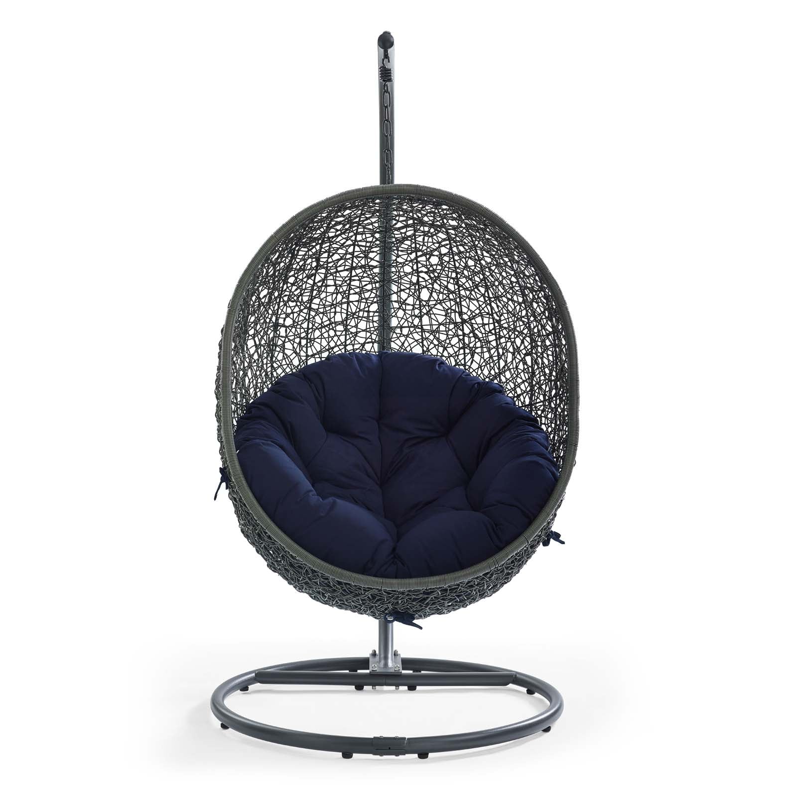 Outdoor Rattan Swing Lounge Chair, Weatherproof Patio Hanging Seat for Garden - Image 93