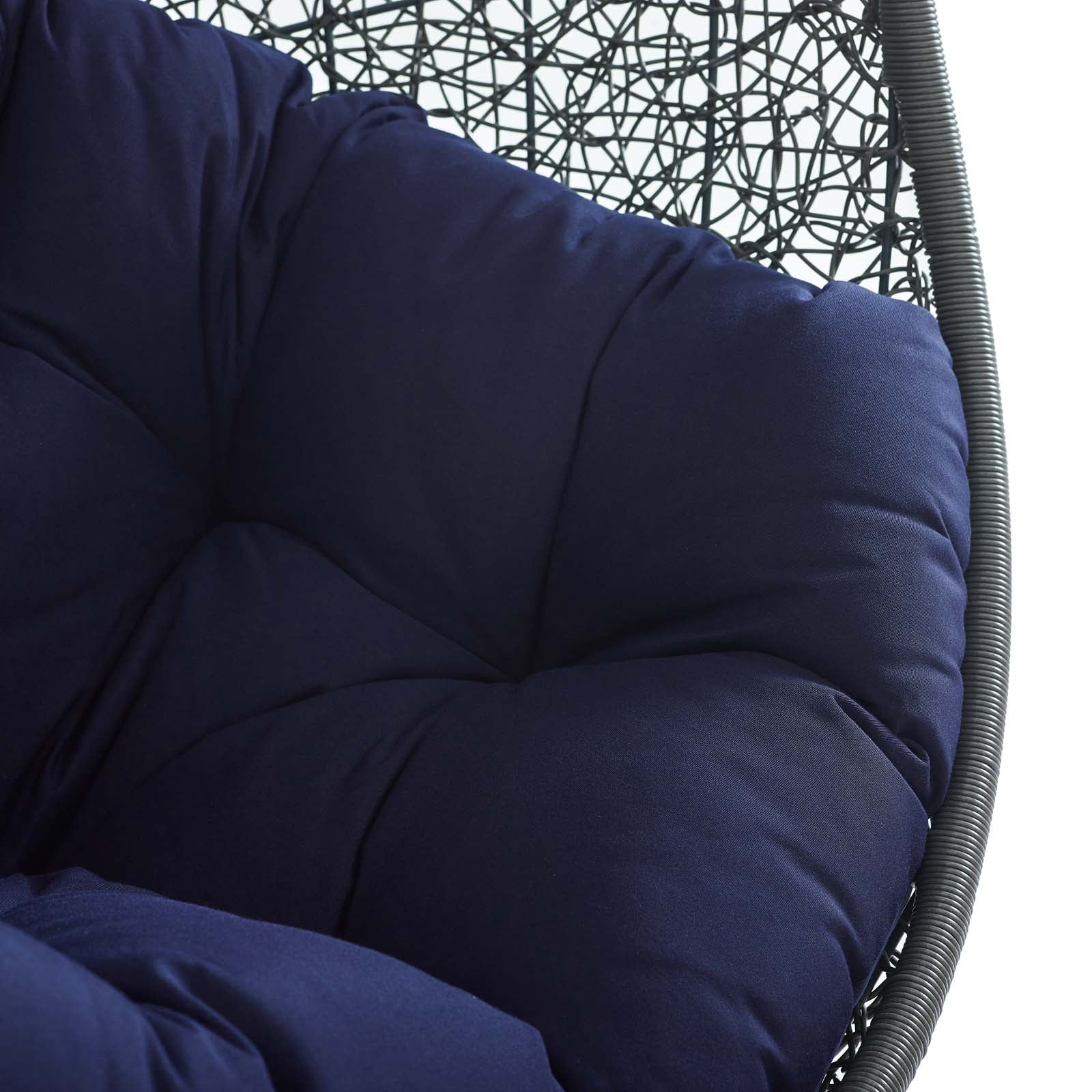 Outdoor Rattan Swing Lounge Chair, Weatherproof Patio Hanging Seat for Garden - Image 95
