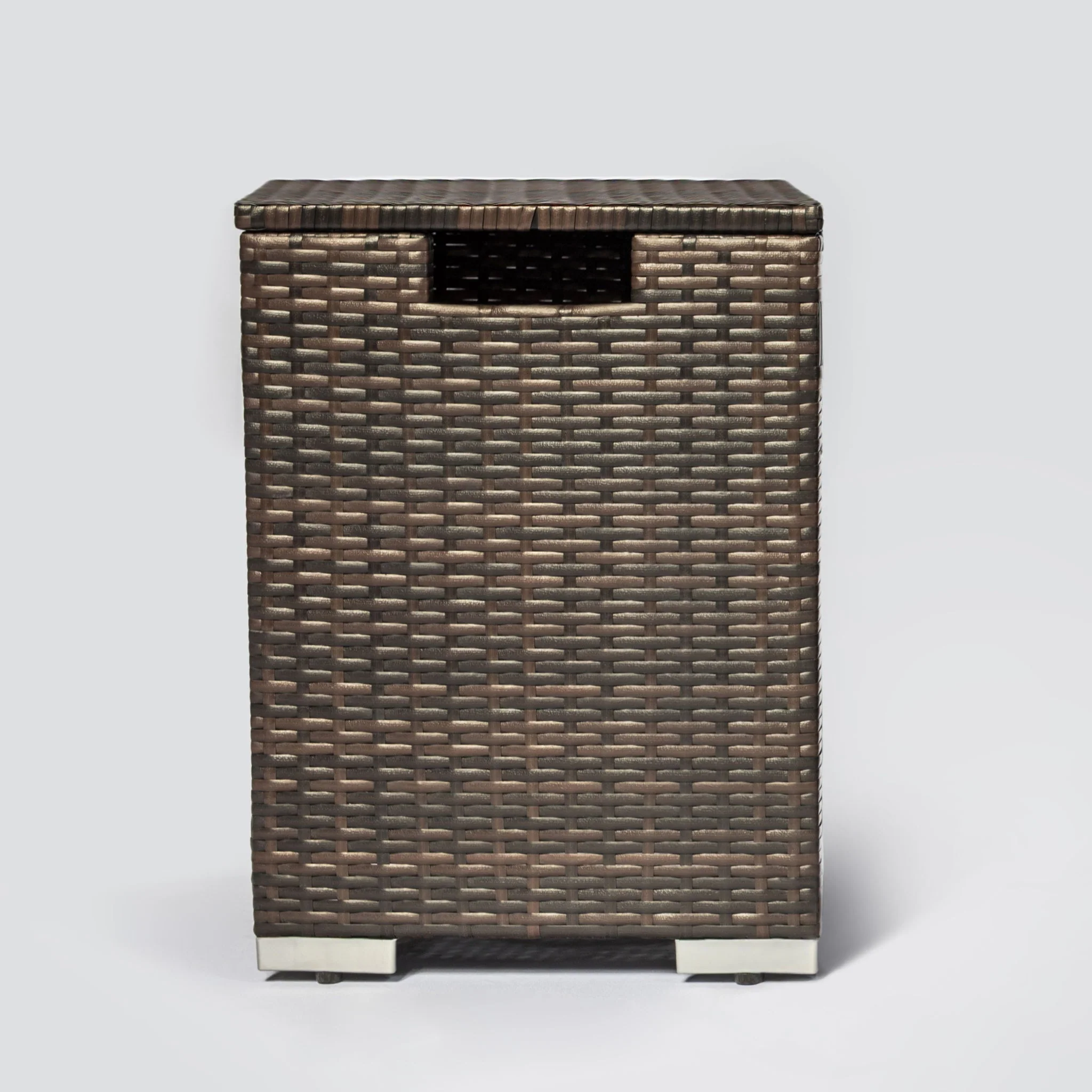 Outdoor Rectangle Fire Pit Table And Propane Tank Cover - Image 7