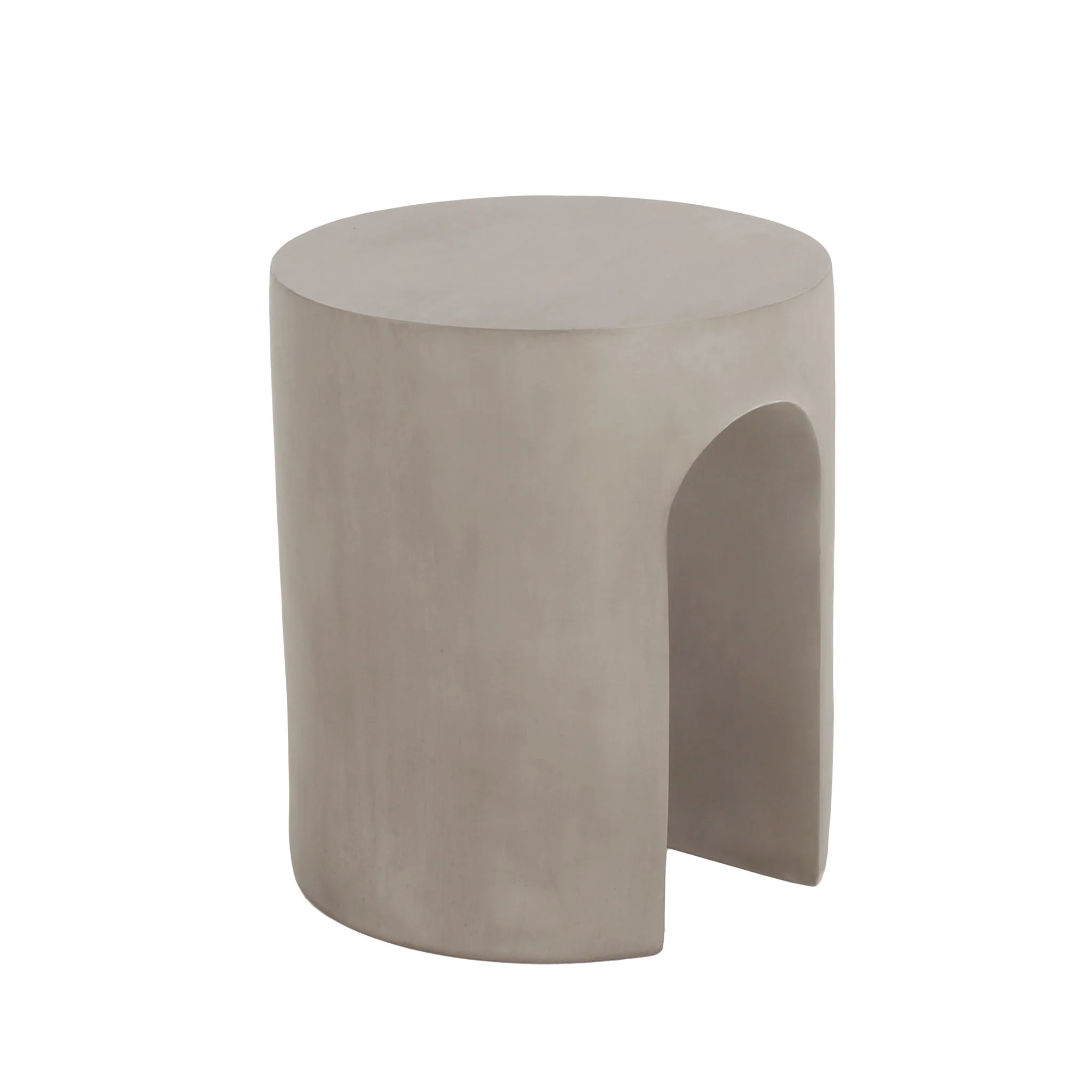 Outdoor Round With U Shape Side Table - Light Gray - Image 9