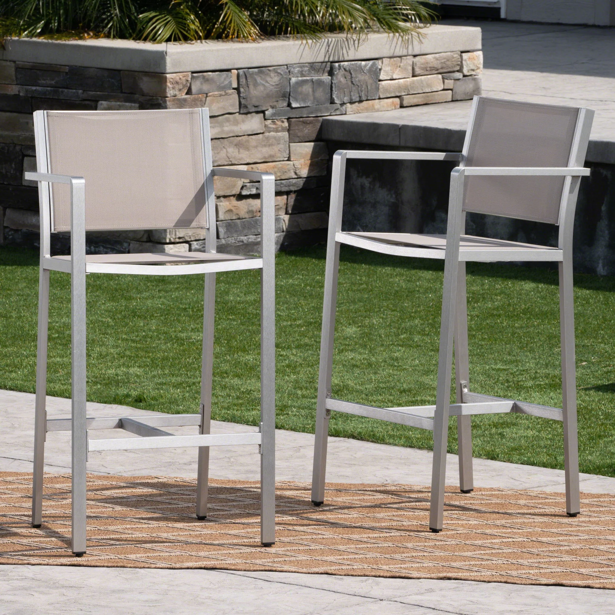 Outdoor Rust Proof Aluminum Barstools (Set of 2) - Image 17