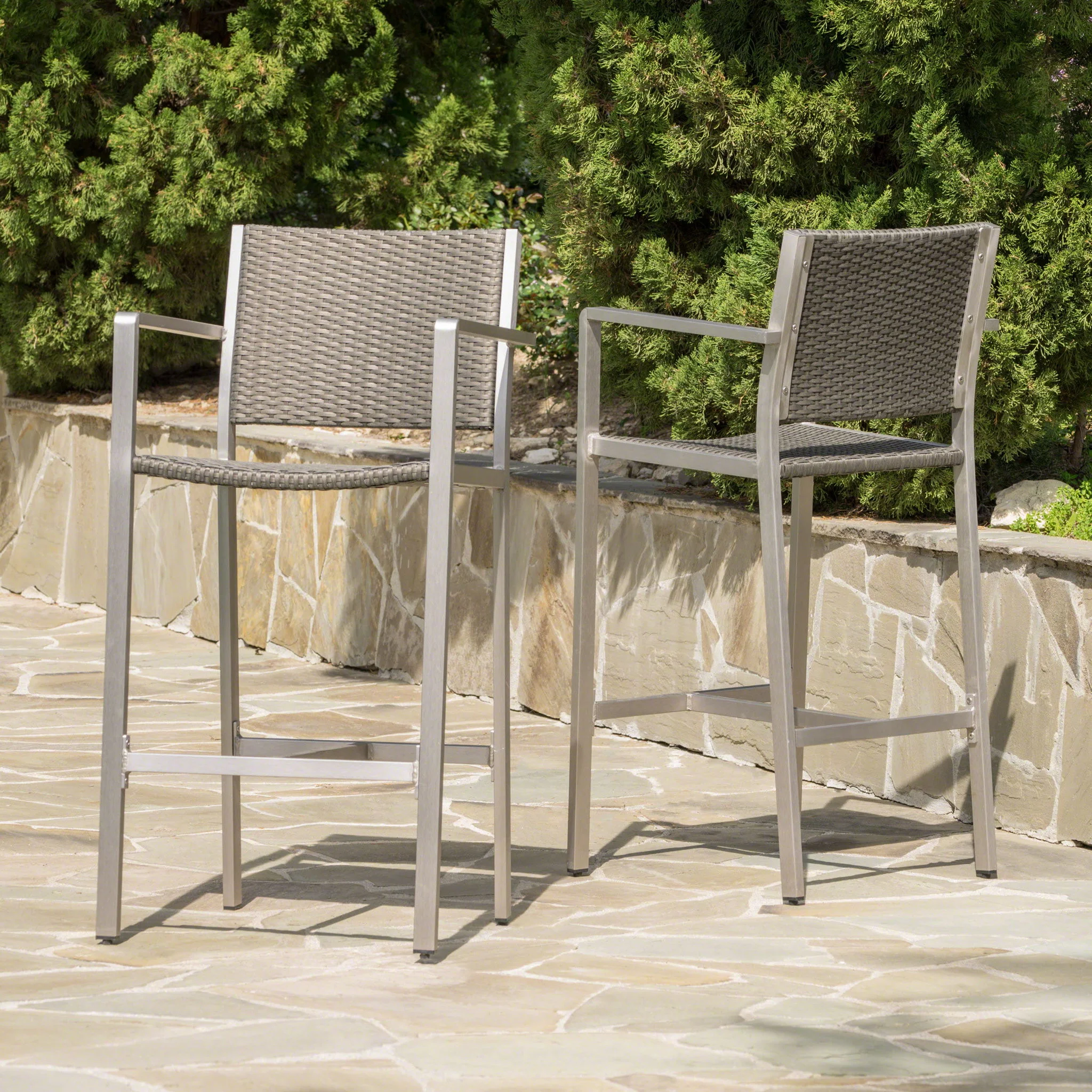 Outdoor Rust Proof Aluminum Barstools (Set of 2) - Image 18