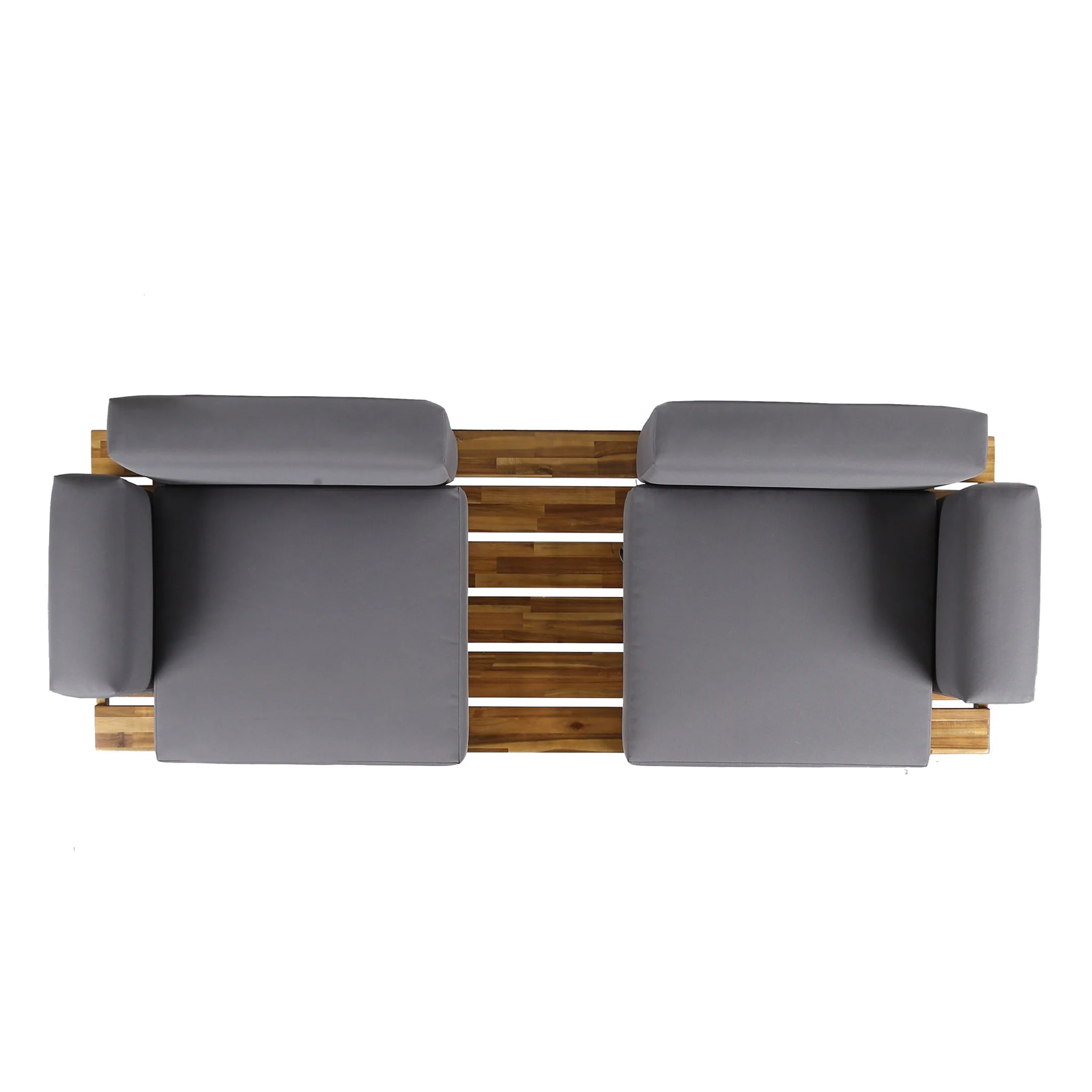 Outdoor Sofa With Cushions And Iron Legs - Dark Gray - Image 9