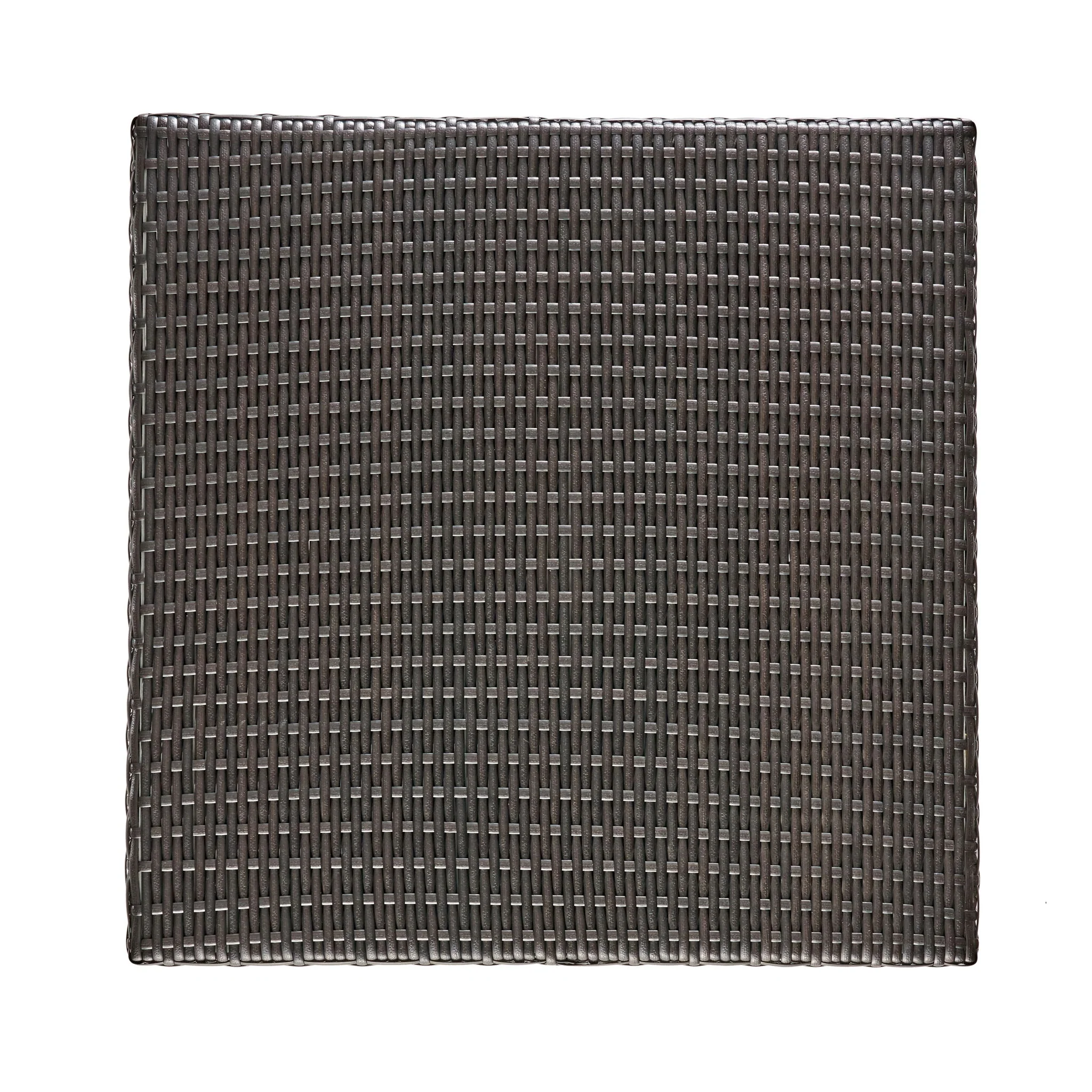 Outdoor Square Rattan Bar Table With Iron Frame - Multi Brown - Image 9